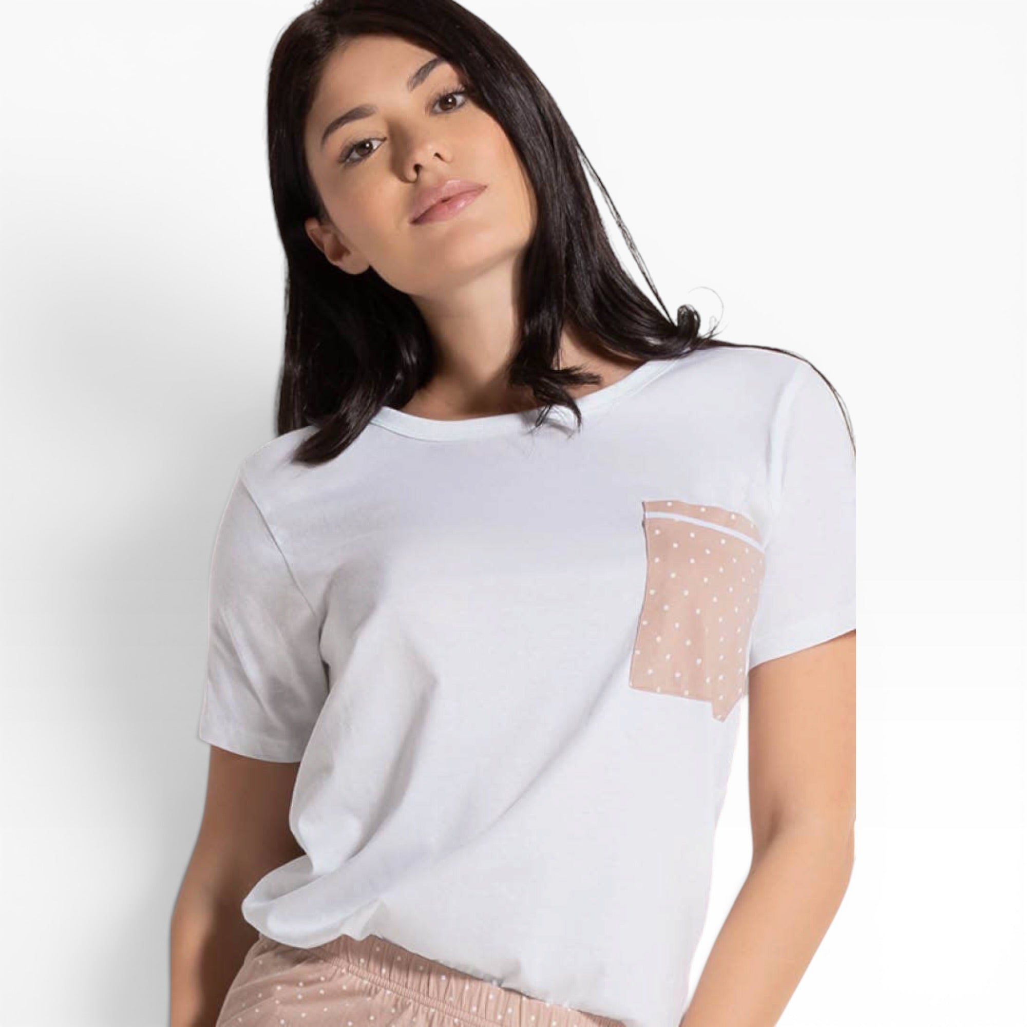 Pigiama Donna Corto Pantaloncino e Mezza Manica Love and Bra Art.103798