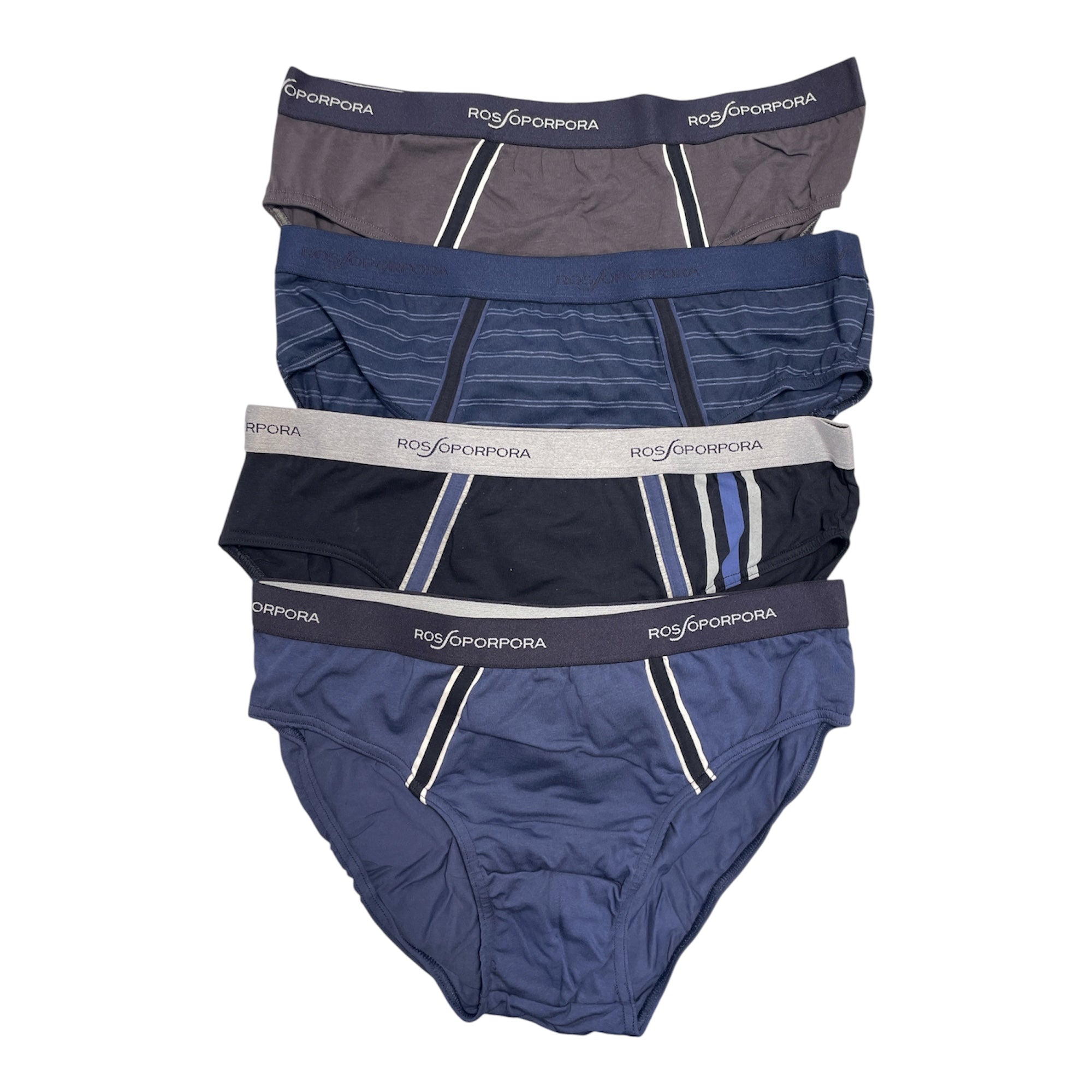 4 - Pack Slip Uomo in Cotone Elasticizzato con Elastico Esterno Rossoporpora Art.US1885 - Boutique dell'Intimo e del Neonato