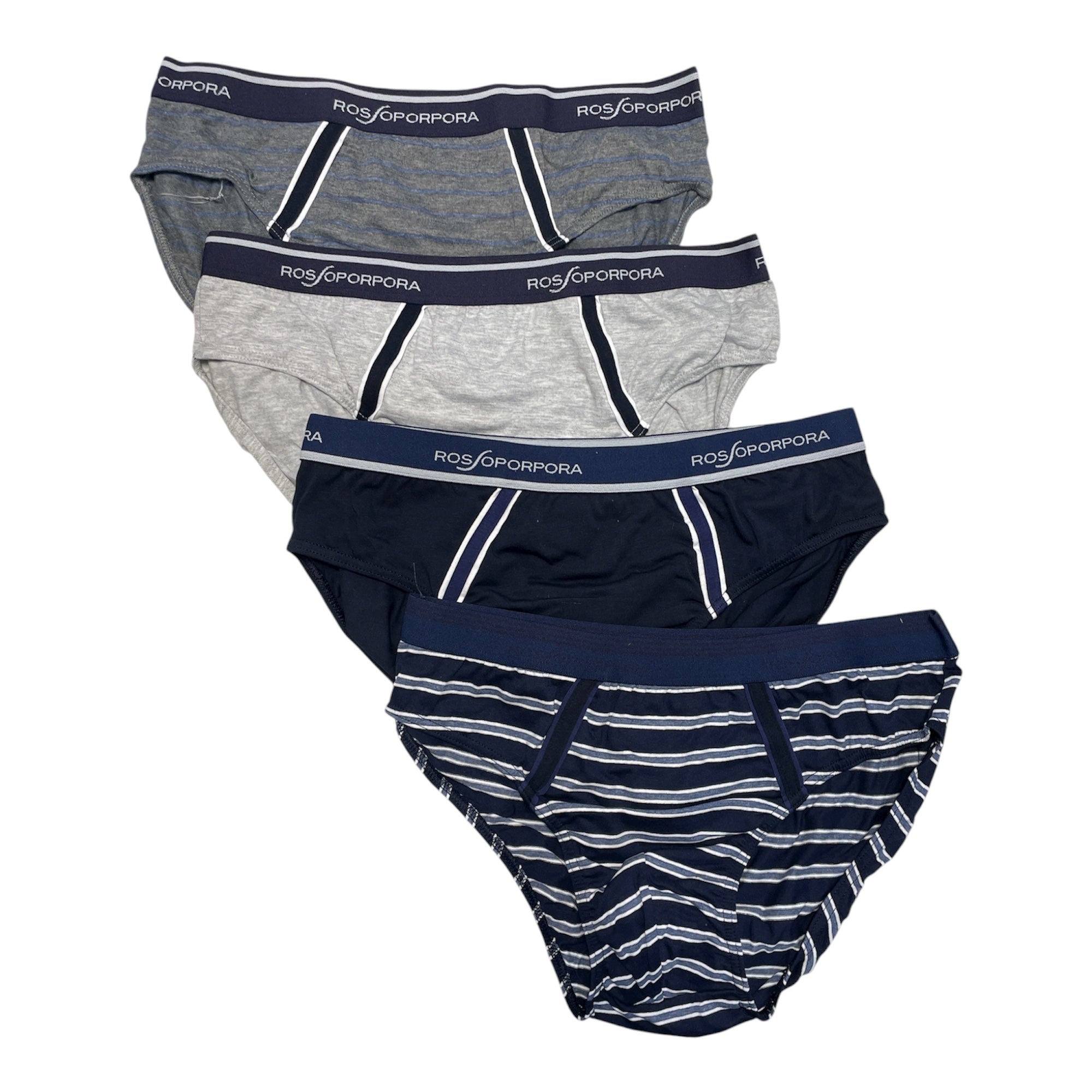 4 - Pack Slip Uomo in Cotone Elasticizzato con Elastico Esterno Rossoporpora Art.US1903 - Boutique dell'Intimo e del Neonato