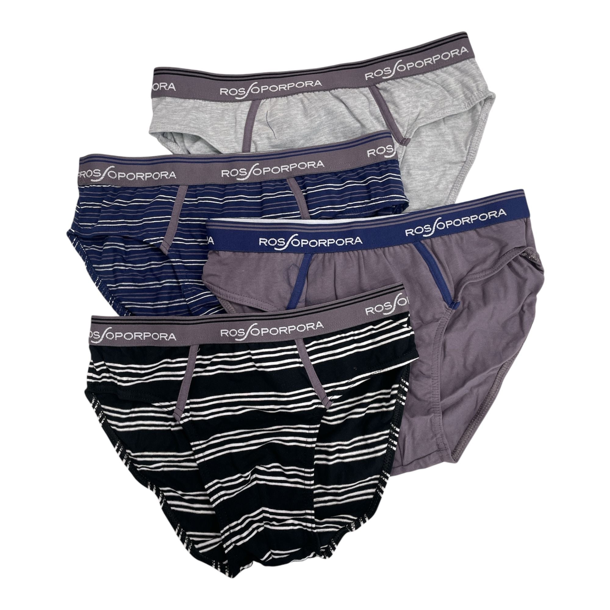 4 - Pack Slip Uomo in Cotone Elasticizzato con Elastico Esterno Rossoporpora Art.US2139 - Boutique dell'Intimo e del Neonato