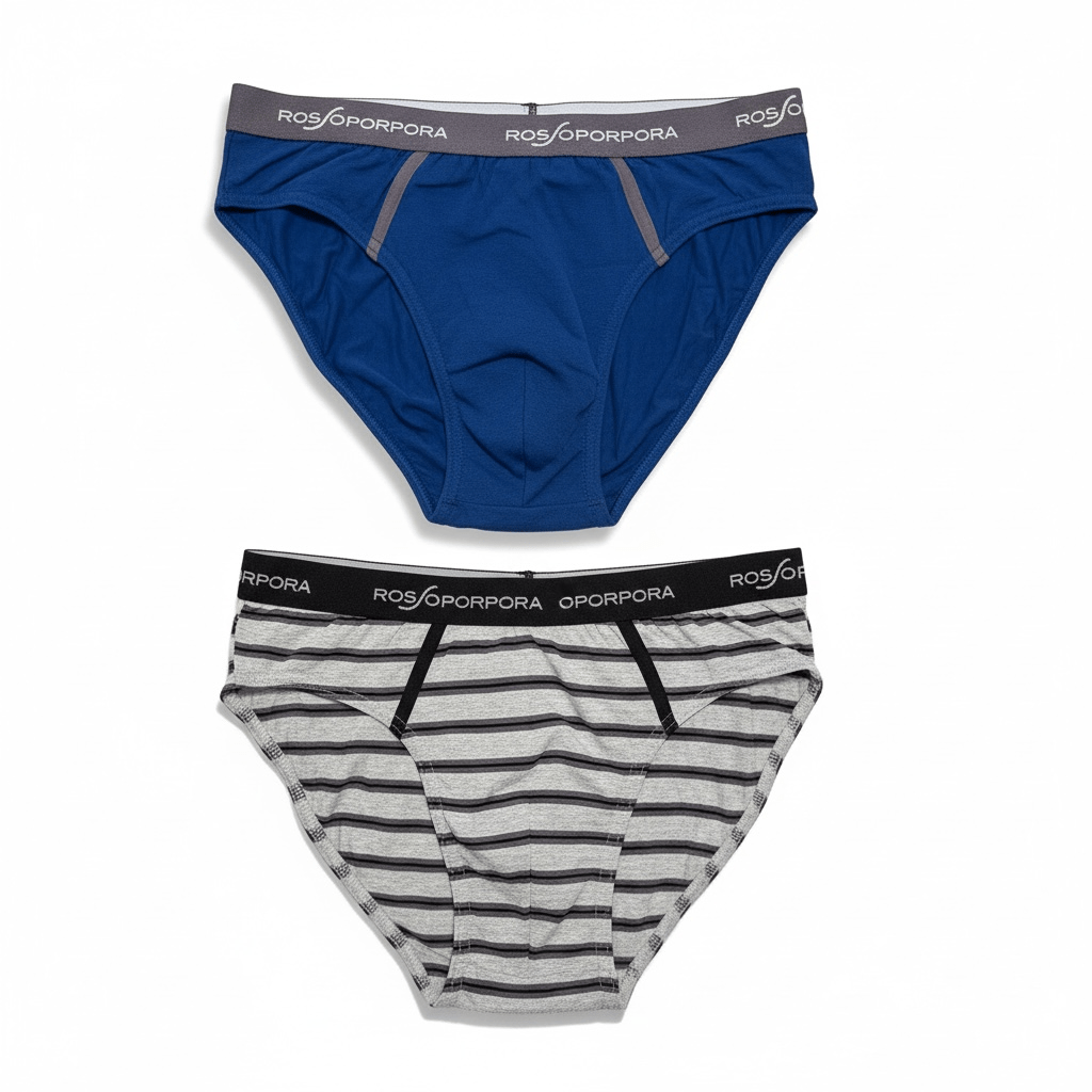 4 - Pack Slip Uomo in Cotone Elasticizzato con Elastico Esterno Rossoporpora Art.US2177 - Boutique dell'Intimo e del Neonato