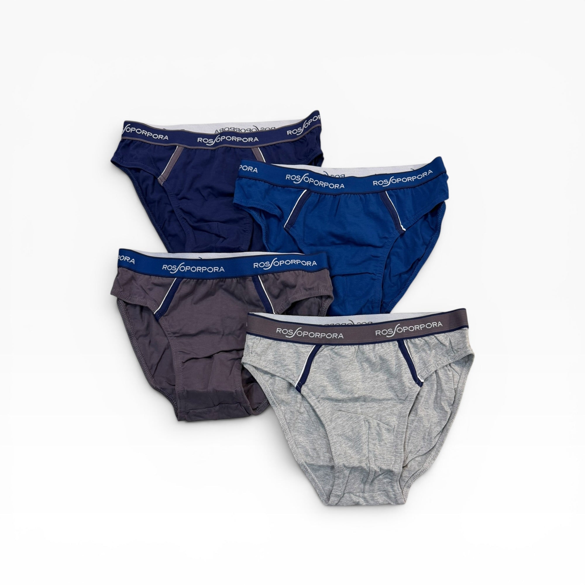4 - Pack Slip Uomo in Cotone Elasticizzato con Elastico Esterno Rossoporpora Art.US2183 - Boutique dell'Intimo e del Neonato