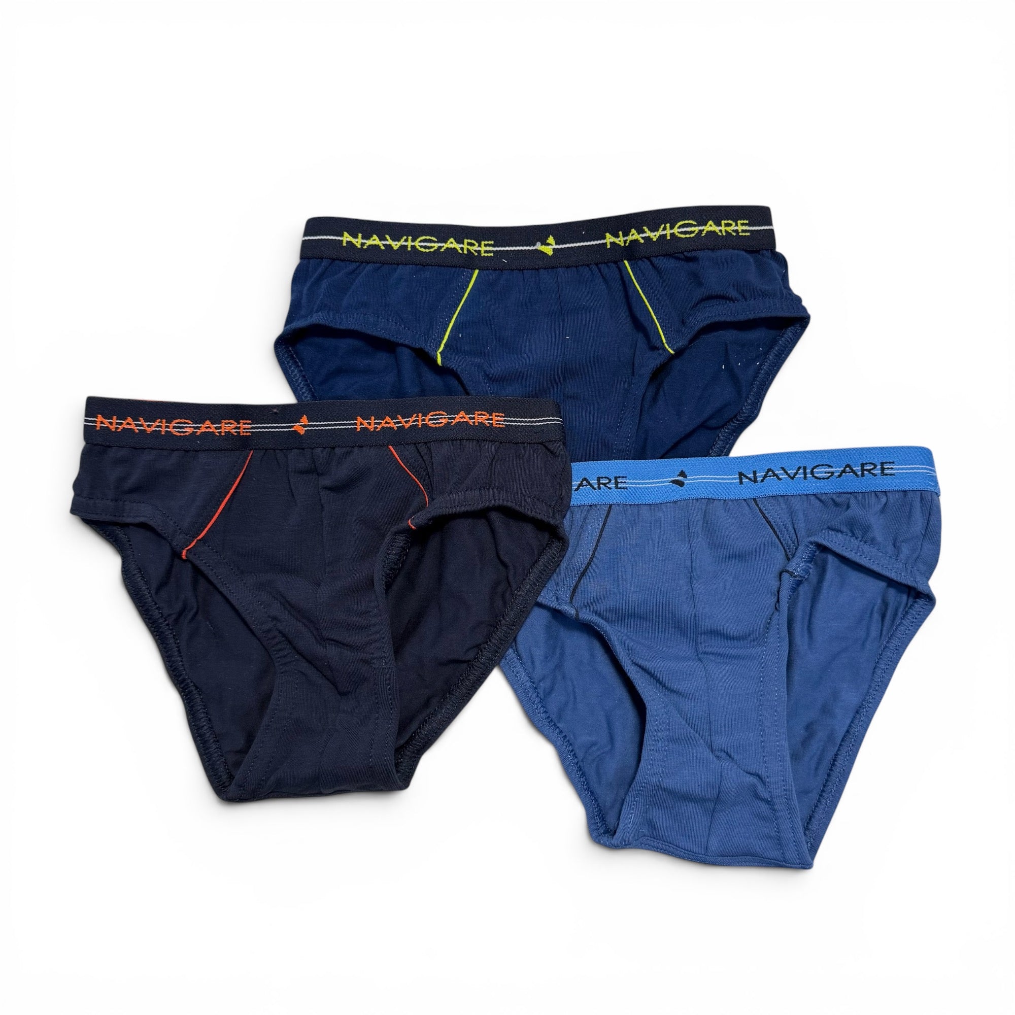 Tri-Pack Slip Bimbo in Cotone Elastico Esterno Navigare Art.B605T