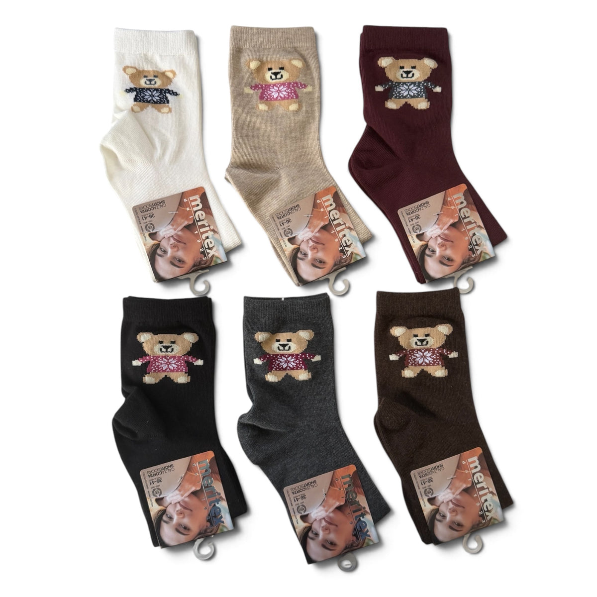 Calza Corta Donna in Caldo Cotone Teddy Meritex Art.3652 MISHA