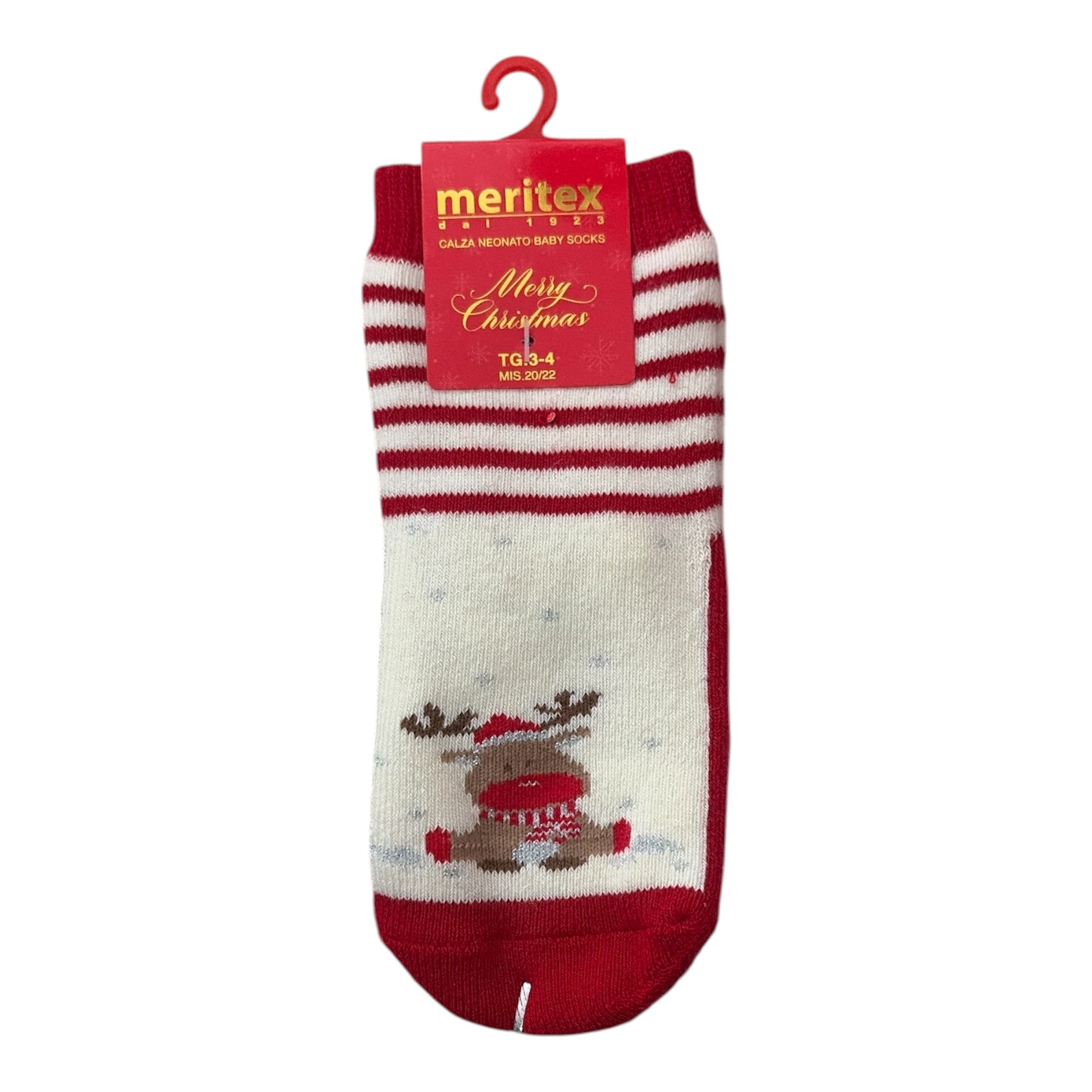 Antiscivolo Neonato Natalizie in Caldo Cotone Meritex Art.4460N - Boutique dell'Intimo e del Neonato