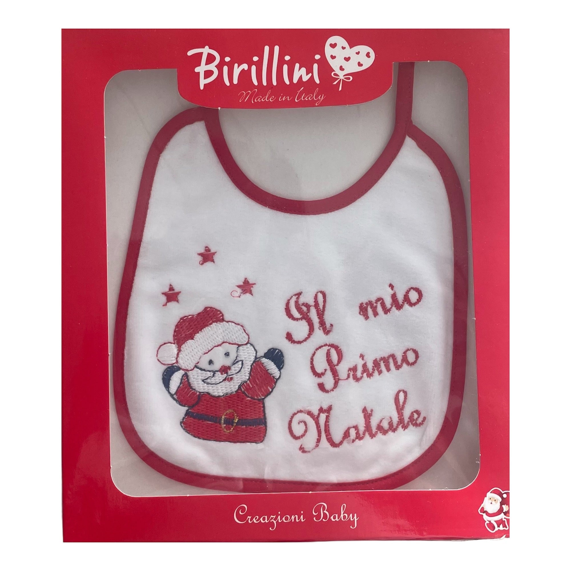 Bavetta Natalizia Neonato in Ciniglia Birillini Art.1401 - Boutique dell'Intimo e del Neonato