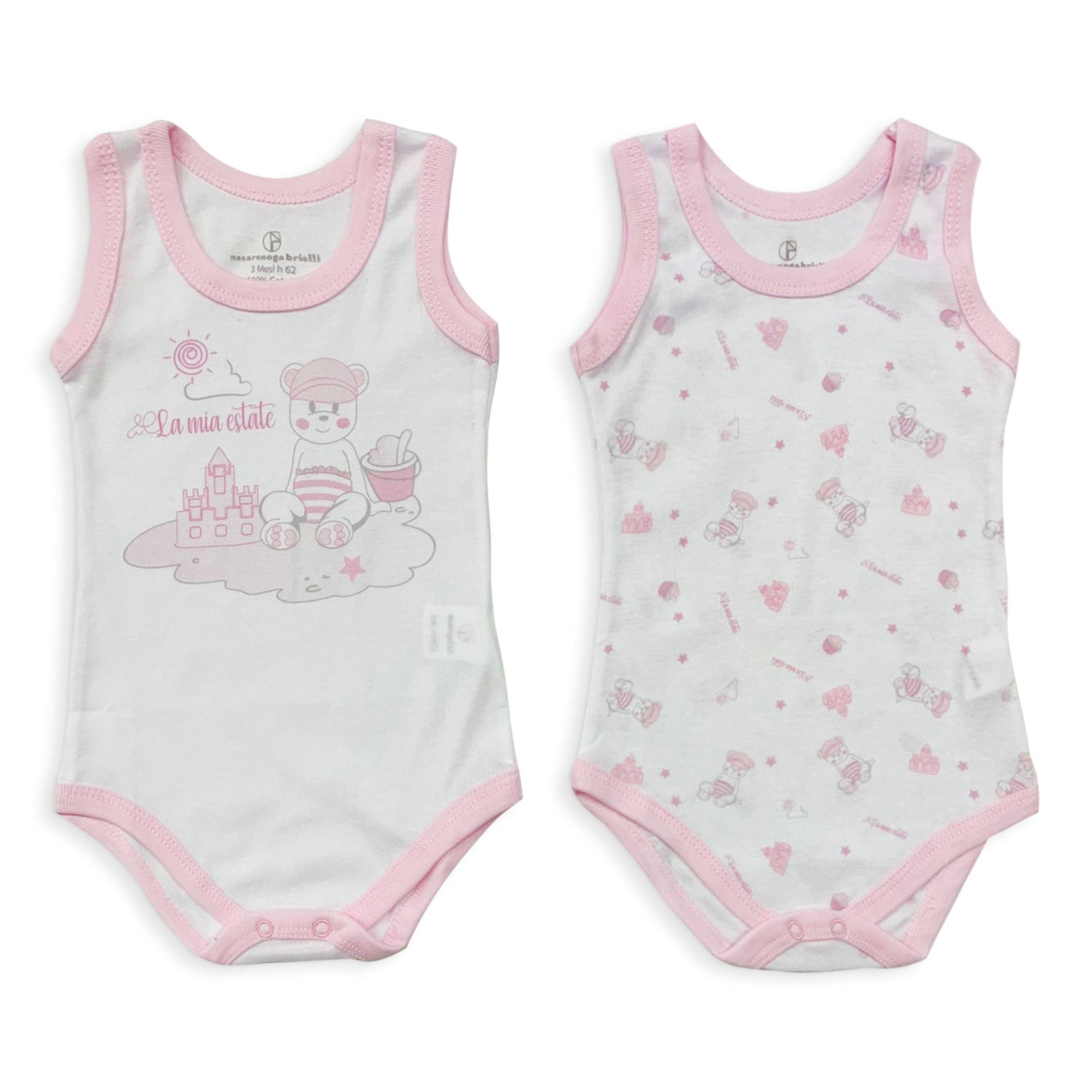 Bi - Pack Body Canotta Fantasia Nazareno Gabrielli Art. NG203 - BOUTIQUE INTIMO E NEONATO