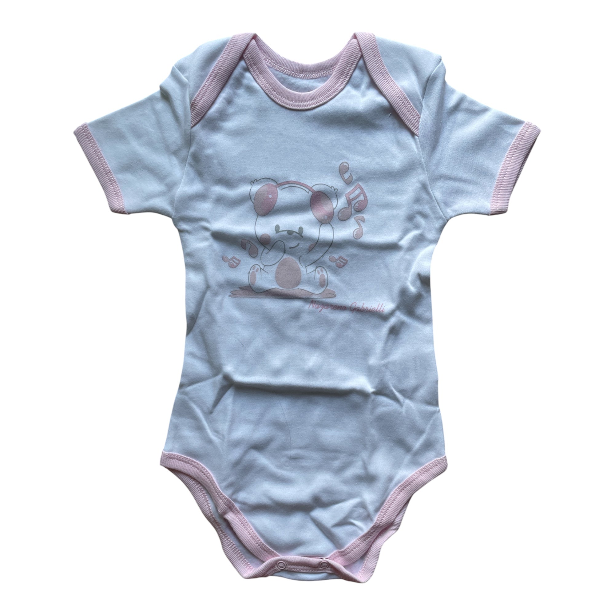 Bi - Pack Body Neonato Mezza Manica Americano Fantasie in Caldo Cotone Nazareno Gabrielli Art.NG209 - Boutique dell'Intimo e del Neonato