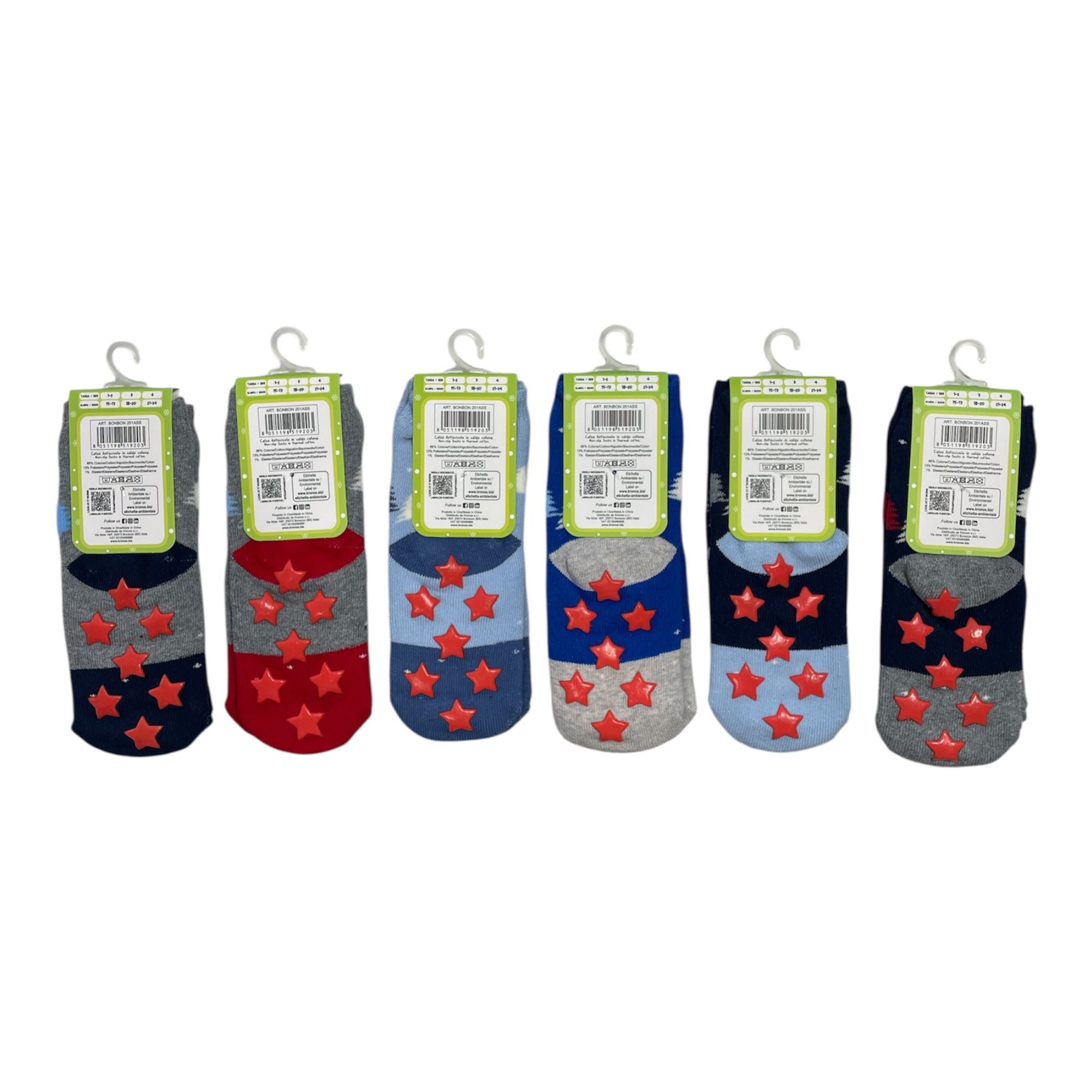 Calza Antiscivolo Neonato in Caldo Cotone Enrico Coveri Art.BONBON201 - Boutique dell'Intimo e del Neonato