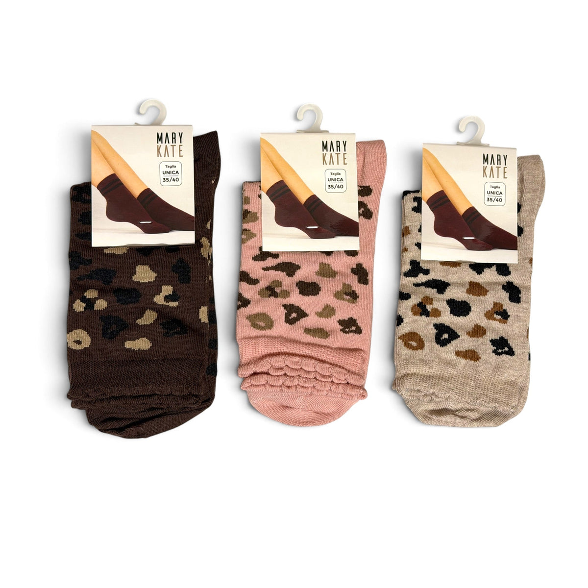 Calza Corta Donna in Caldo Cotone Fantasia Macu Mary Kate Art.772 - Boutique dell'Intimo e del Neonato