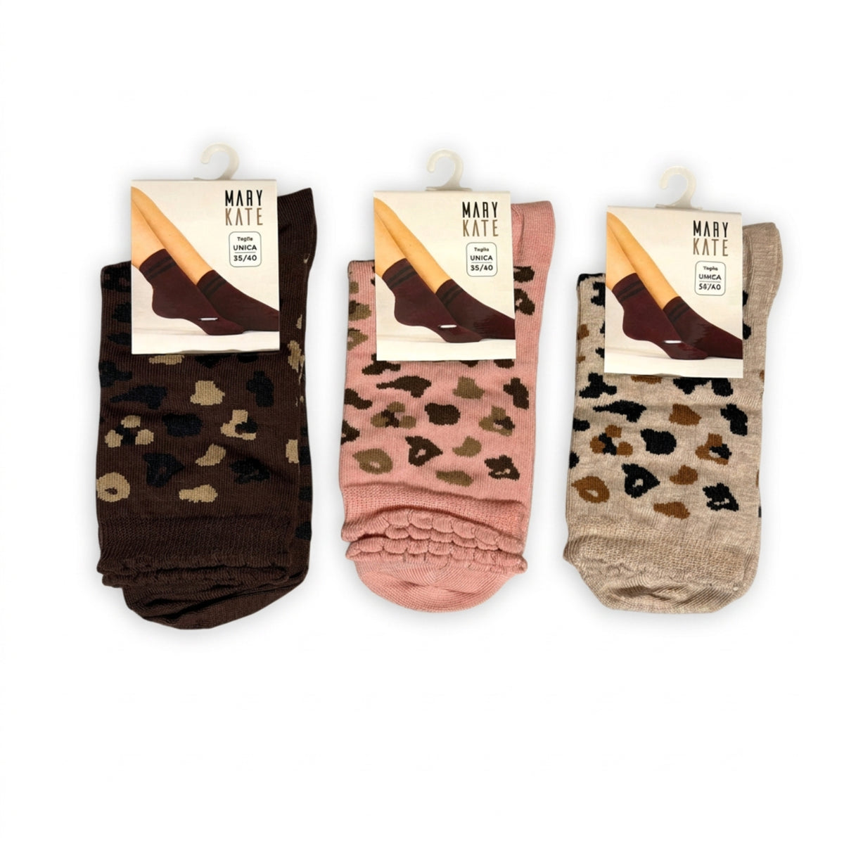 Calza Corta Donna in Caldo Cotone Fantasia Macu Mary Kate Art.772 - Boutique dell'Intimo e del Neonato