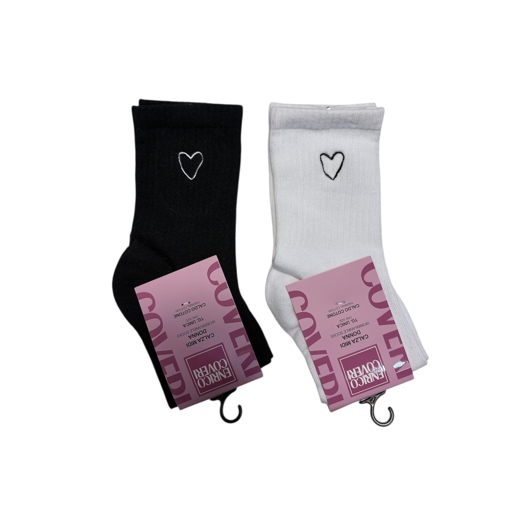 Calza Corta Donna Midi in Caldo Cotone Fantasia Enrico Coveri Art.MADDIE - 1ASS - Boutique dell'Intimo e del Neonato