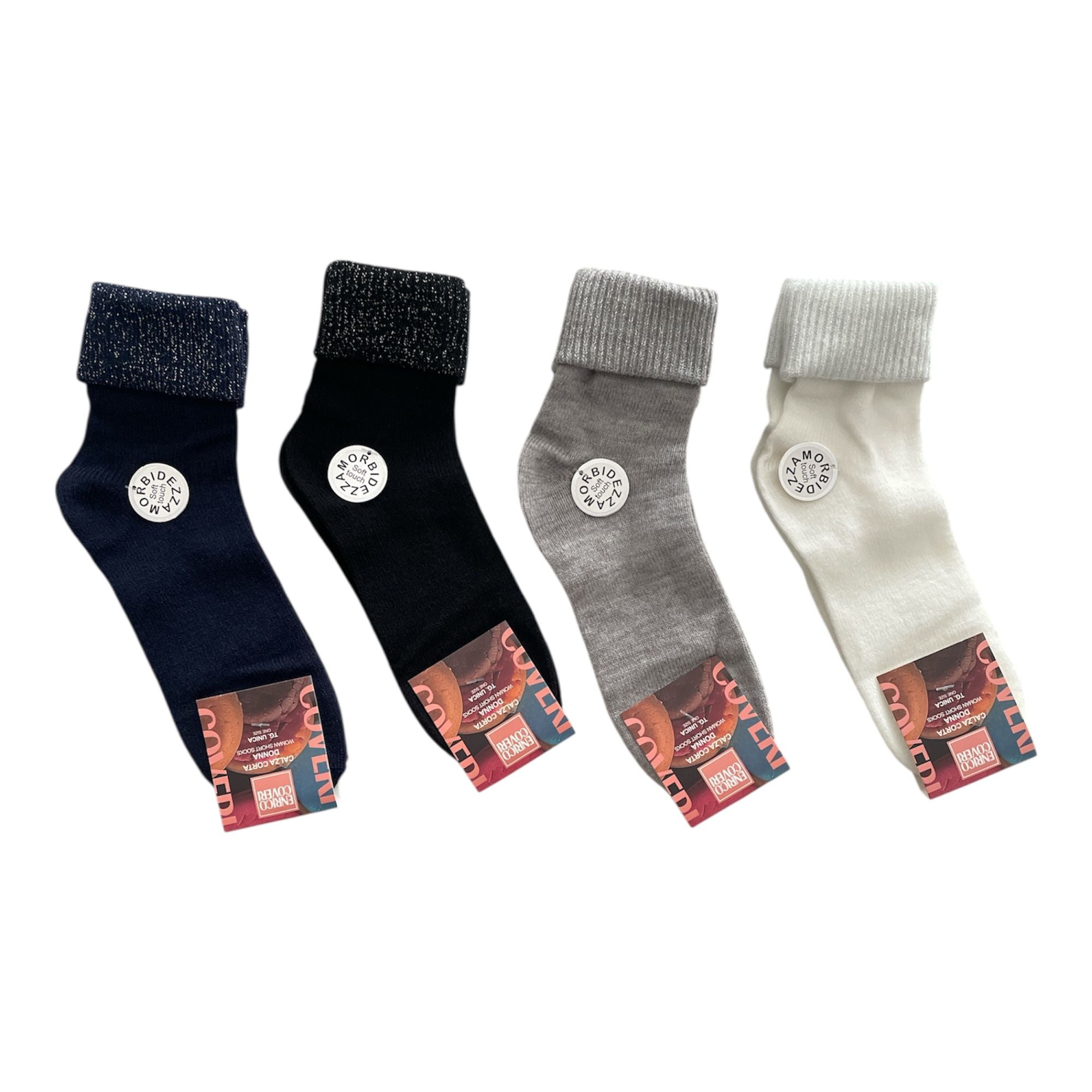 Calza Corta Donna Soft - Touch Morbidezza Fantasia Enrico Coveri Art.PREZIOSO - Boutique dell'Intimo e del Neonato