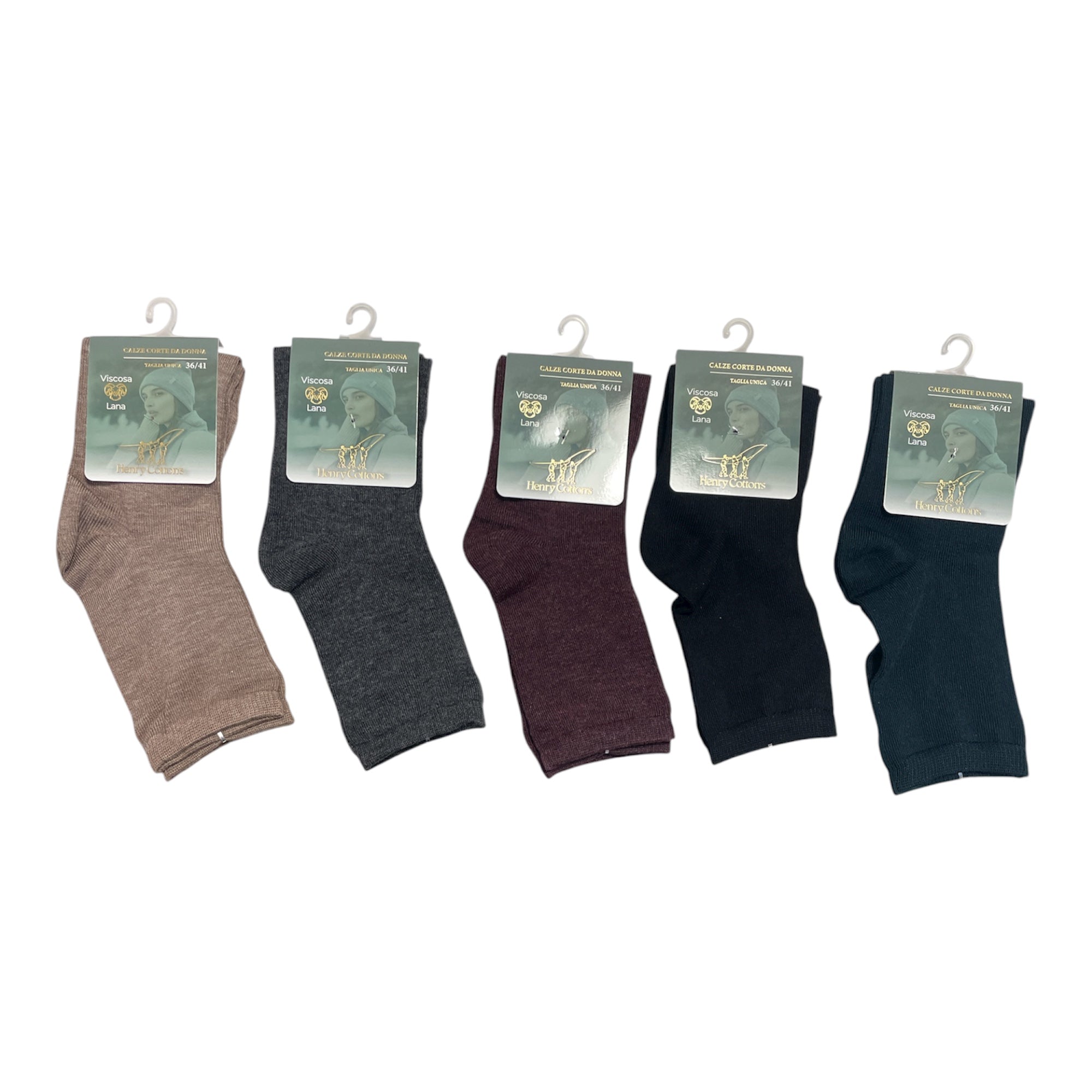 Calza Corta Donna Viscosa & Lana Henry Cotton's Art.HT40021 - Boutique dell'Intimo e del Neonato