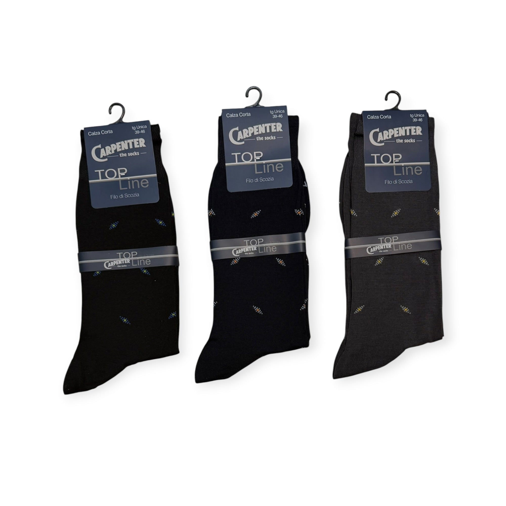 Calza Corta Uomo in Filo di Scozia Fantasia Carpenter Art.T408 - Boutique dell'Intimo e del Neonato
