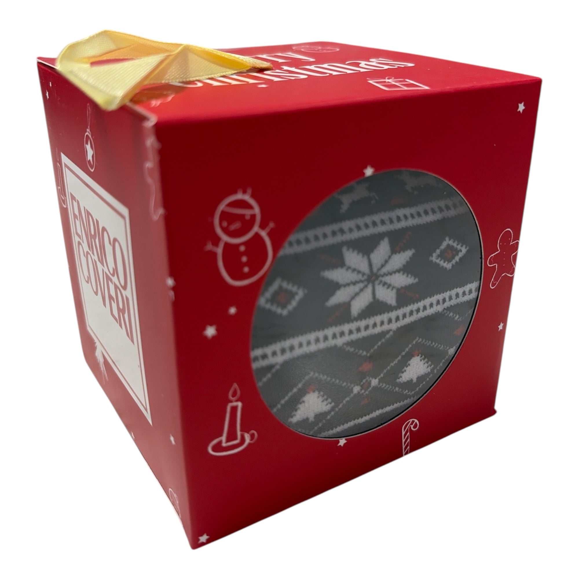 Calza Donna Antiscivolo Natalizia in Caldo Cotone Enrico Coveri Art.RIBBON - GB_MIX3 - Boutique dell'Intimo e del Neonato