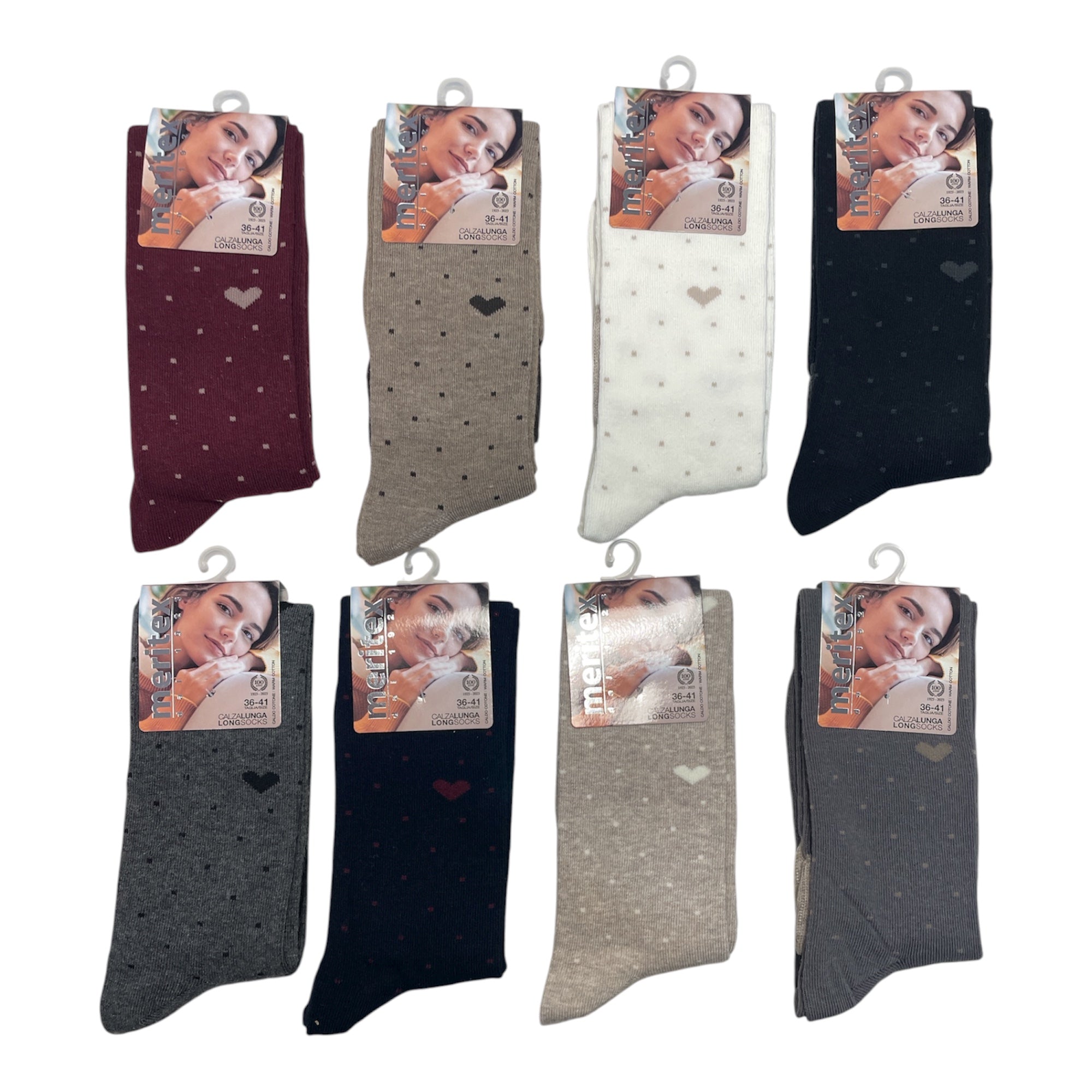 Calza Lunga Donna Fantasia in Caldo Cotone Meritex Art.CATRINE 6624 - Boutique dell'Intimo e del Neonato