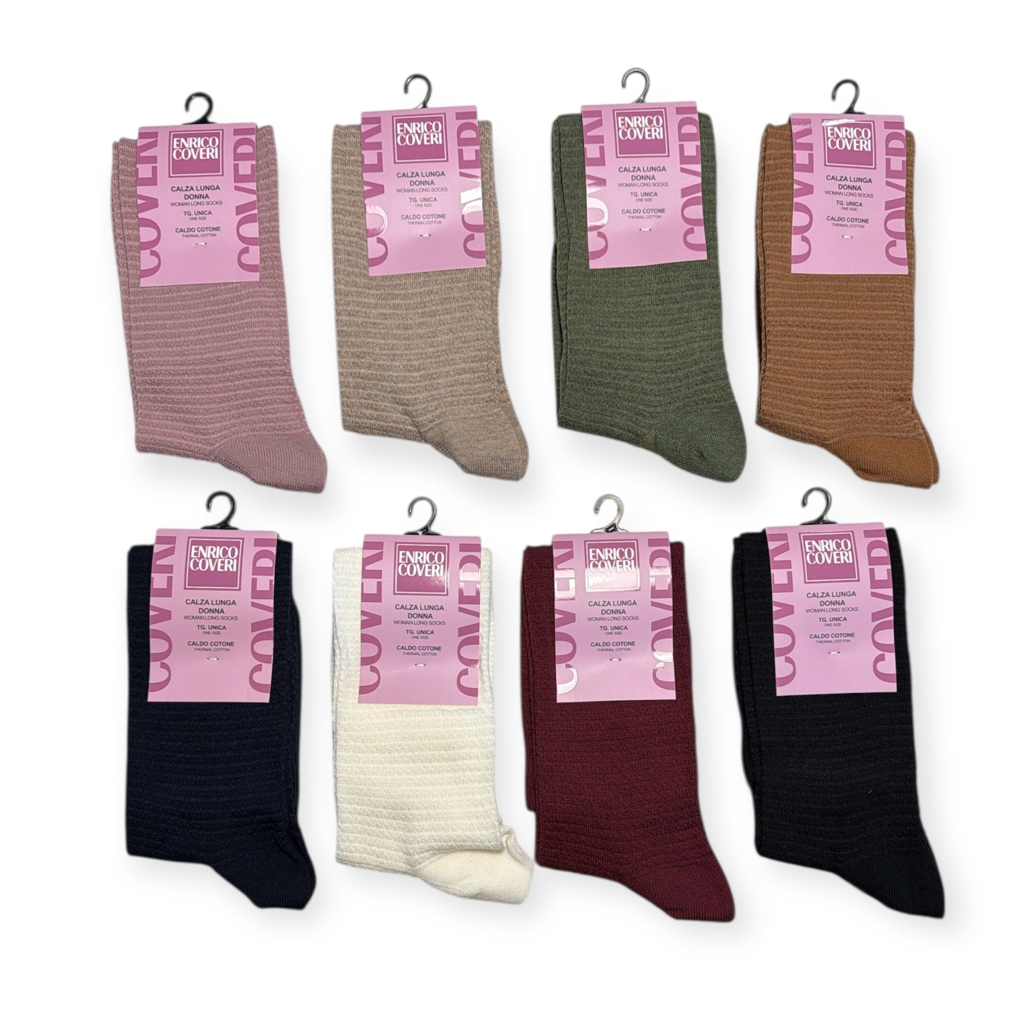 Calza Lunga Donna in Caldo Cotone Fantasia Enrico Coveri Art.GIORGIA 345ASS - Boutique dell'Intimo e del Neonato