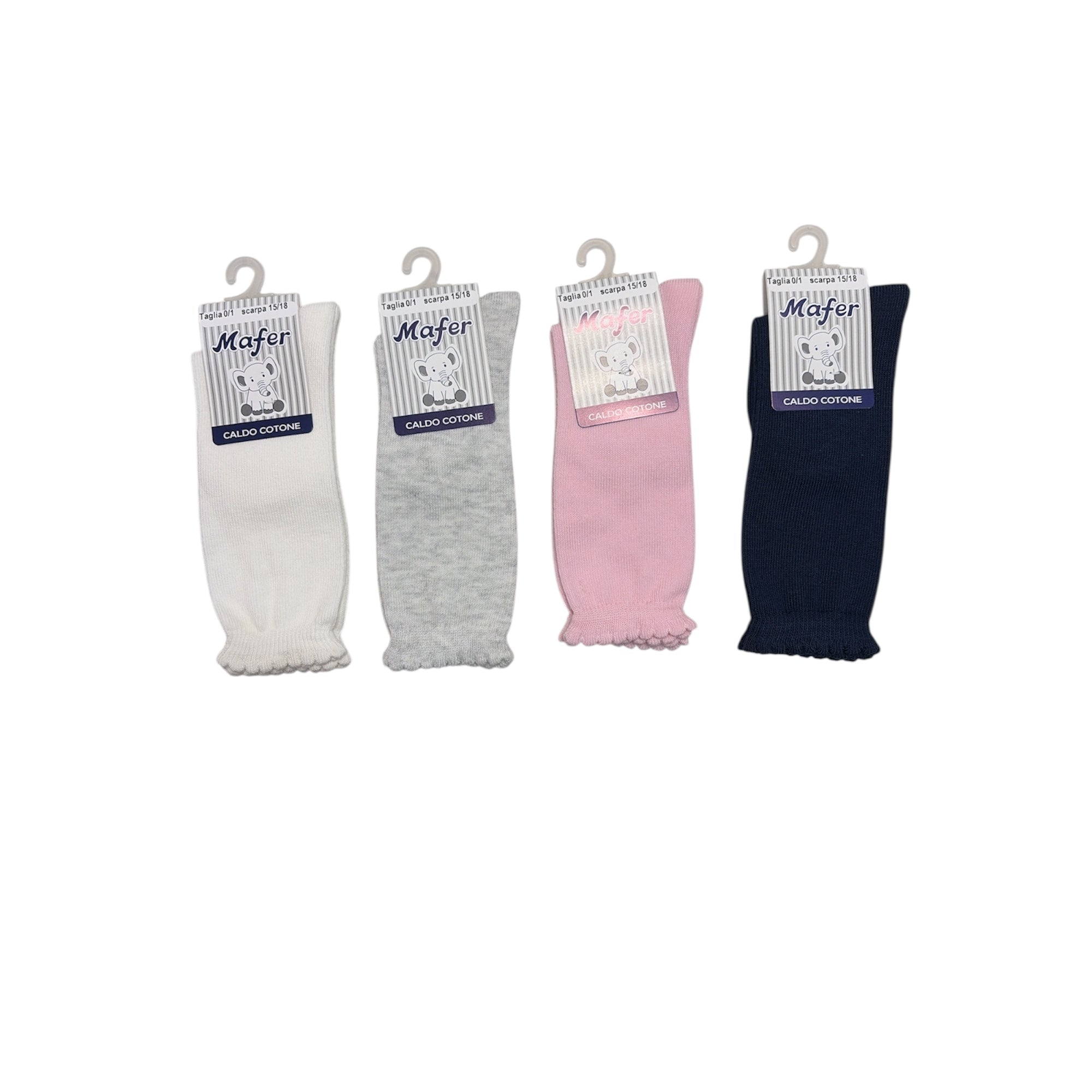 Calza Lunga Neonata Caldo Cotone Tinta Unita Mafer Art.BFL2392 - Boutique dell'Intimo e del Neonato