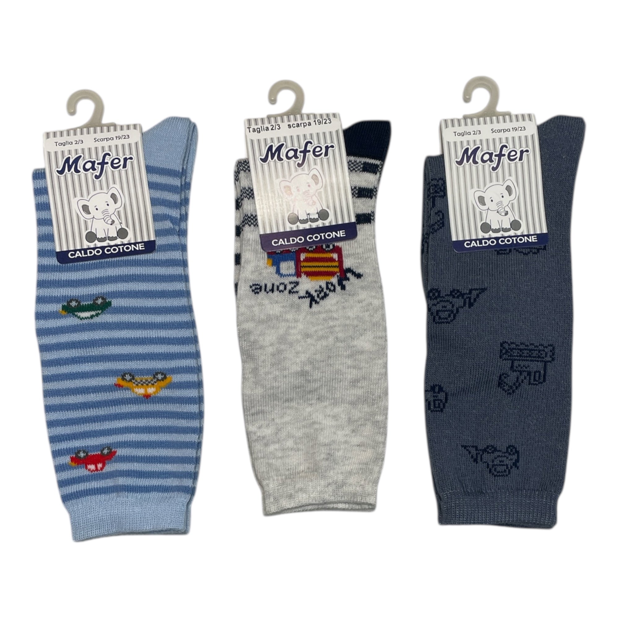 Calza Lunga Neonato Caldo Cotone Fantasia Mafer Art.BML8852 - Boutique dell'Intimo e del Neonato