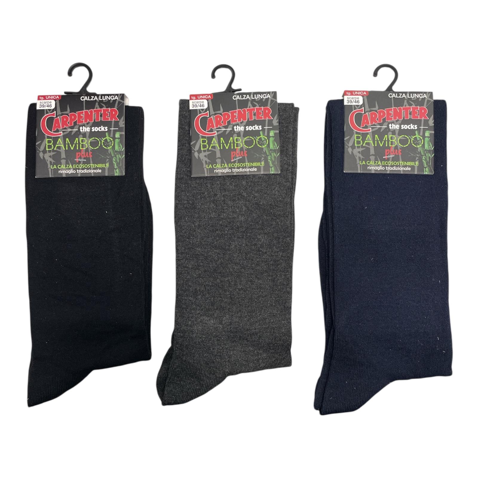 Calza Lunga Uomo in Caldo Cotone Bamboo Tinta Unita Carpenter Art.N541 - Boutique dell'Intimo e del Neonato