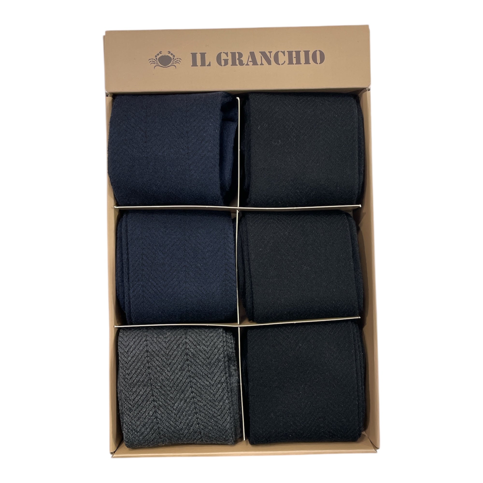 Calza Lunga Uomo Misto Cashmere Fantasia Il Granchio Art.GC408 - Boutique dell'Intimo e del Neonato