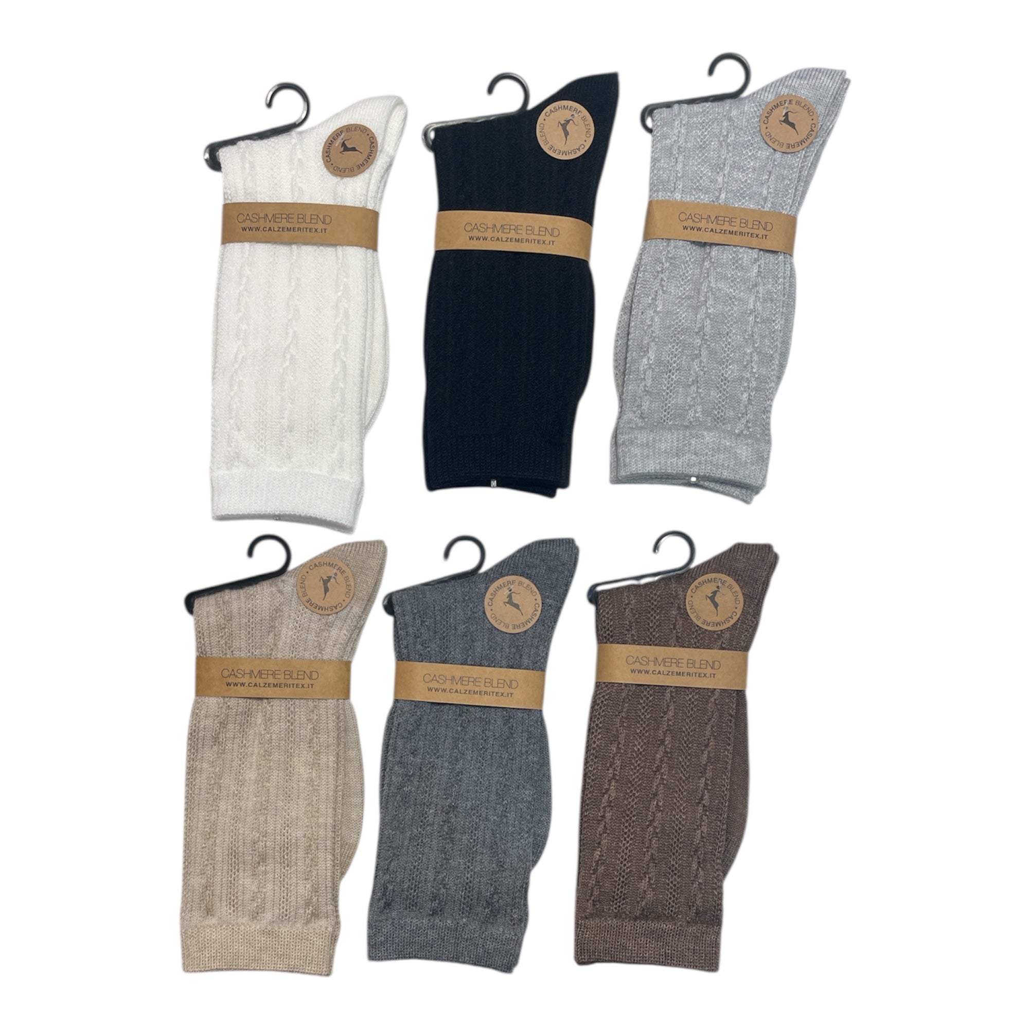 Calza Media Donna Cashemere Blend Treccia Meritex Art.457 - Boutique dell'Intimo e del Neonato