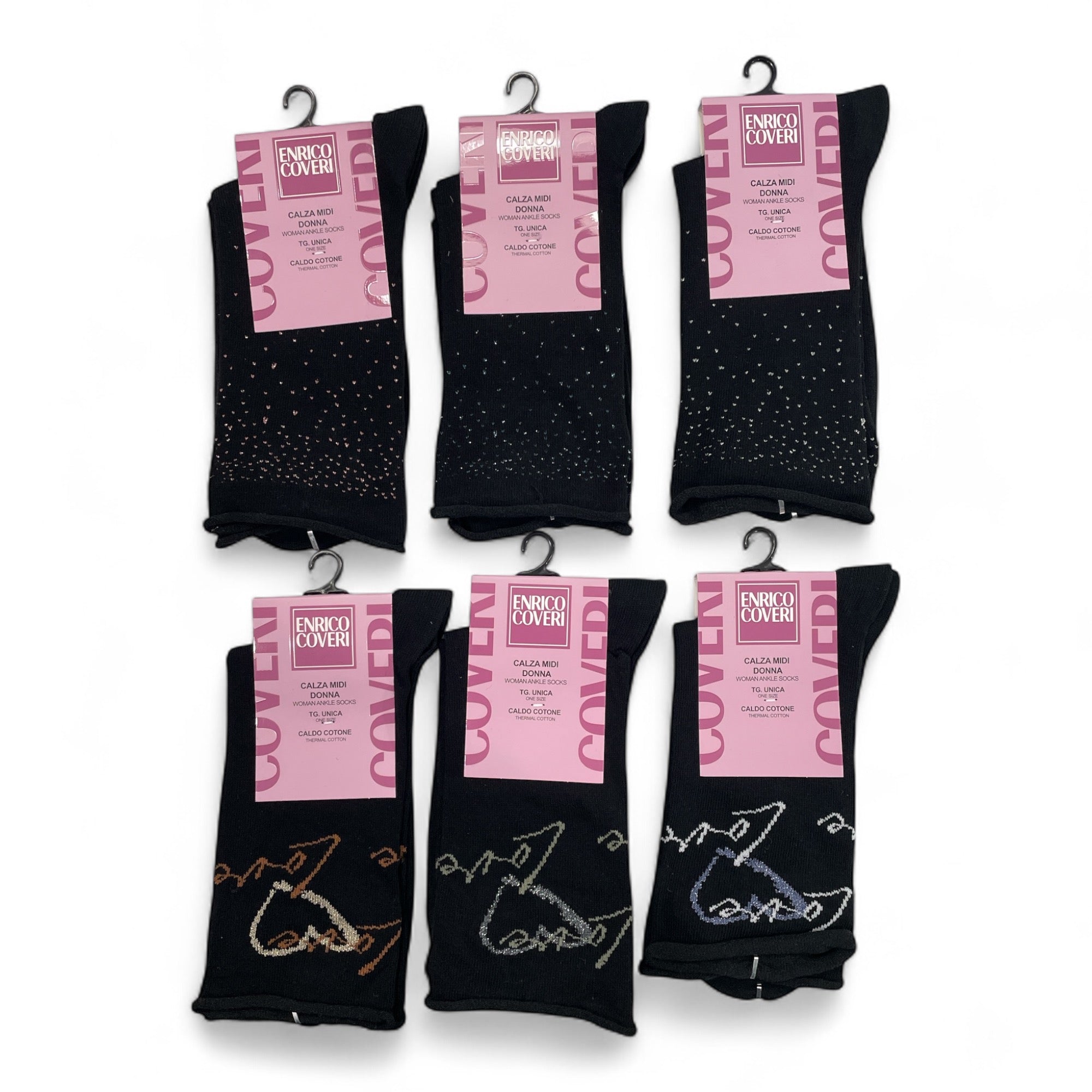 Calza Midi Donna in Caldo Cotone Fantasia Enrico Coveri Art.CHANEL 12ASS - Boutique dell'Intimo e del Neonato