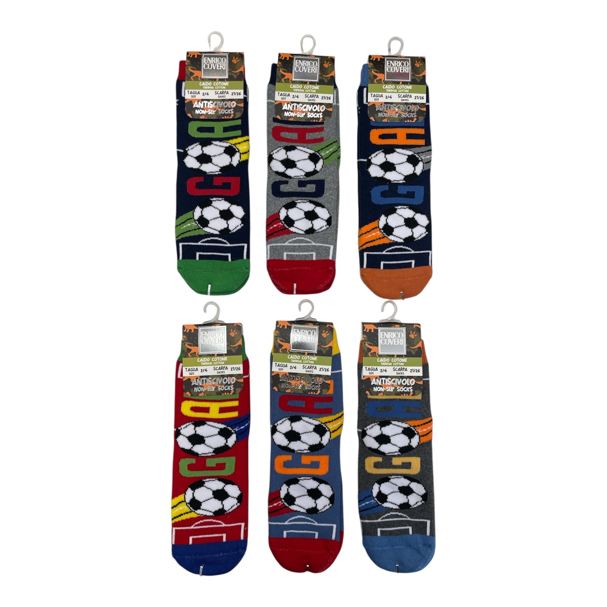 Calze Antiscivolo Bimbo in Caldo Cotone Fantasia Enrico Coveri Art.FEET 201 - Boutique dell'Intimo e del Neonato