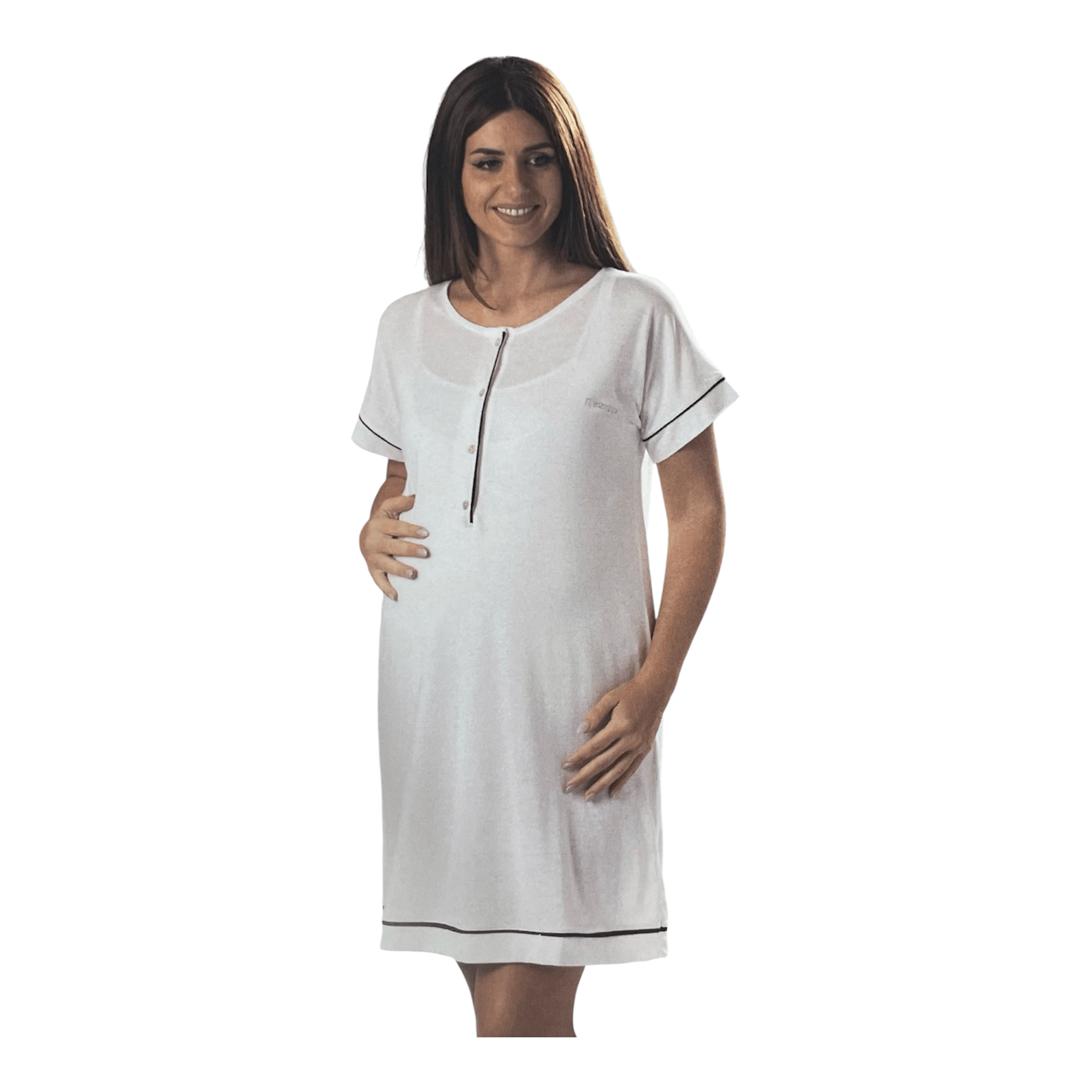 Camicia da Notte Clinica in Cotone Serafino Mamina Art.Z9315 - Boutique dell'Intimo e del Neonato