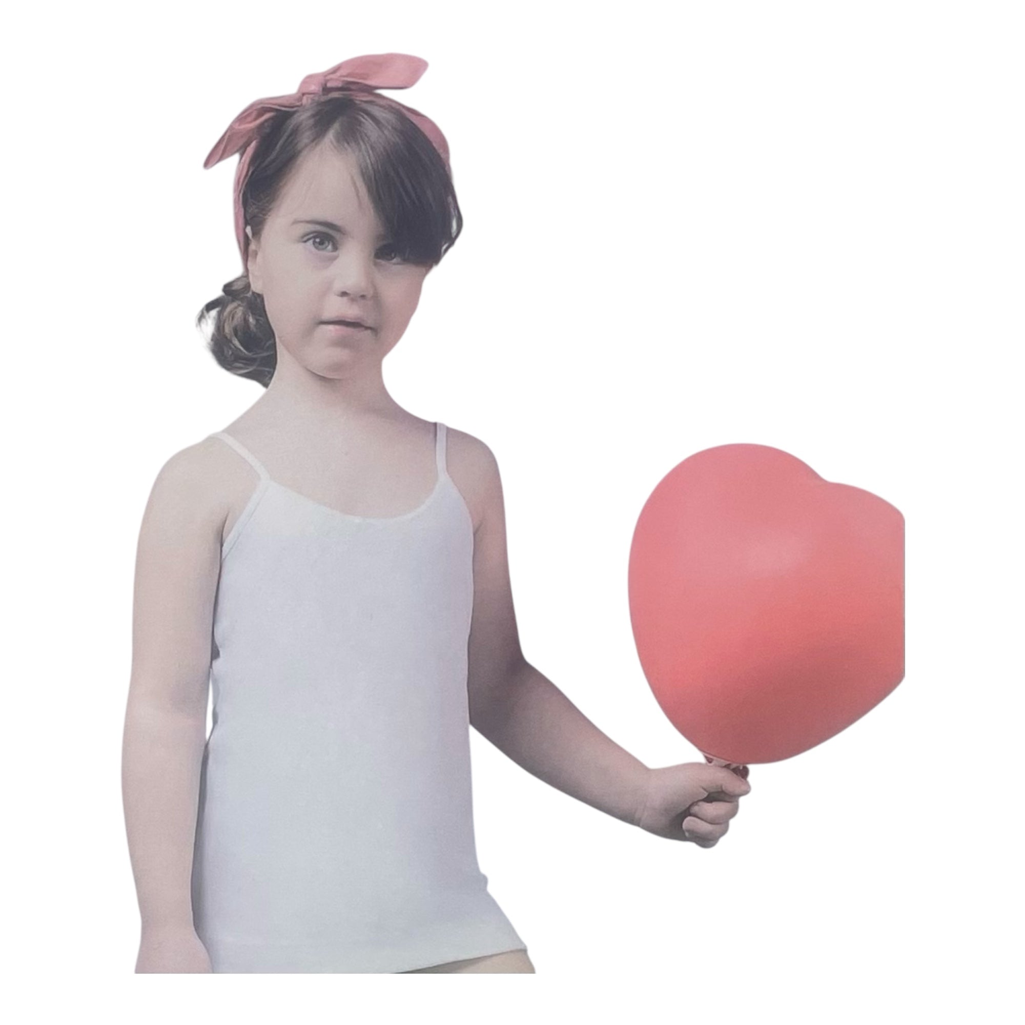 Canotta Bimba Spalla Stretta Cotone 100% Bordino in Raso Bimbissimi Art.VS61 - Boutique dell'Intimo e del Neonato