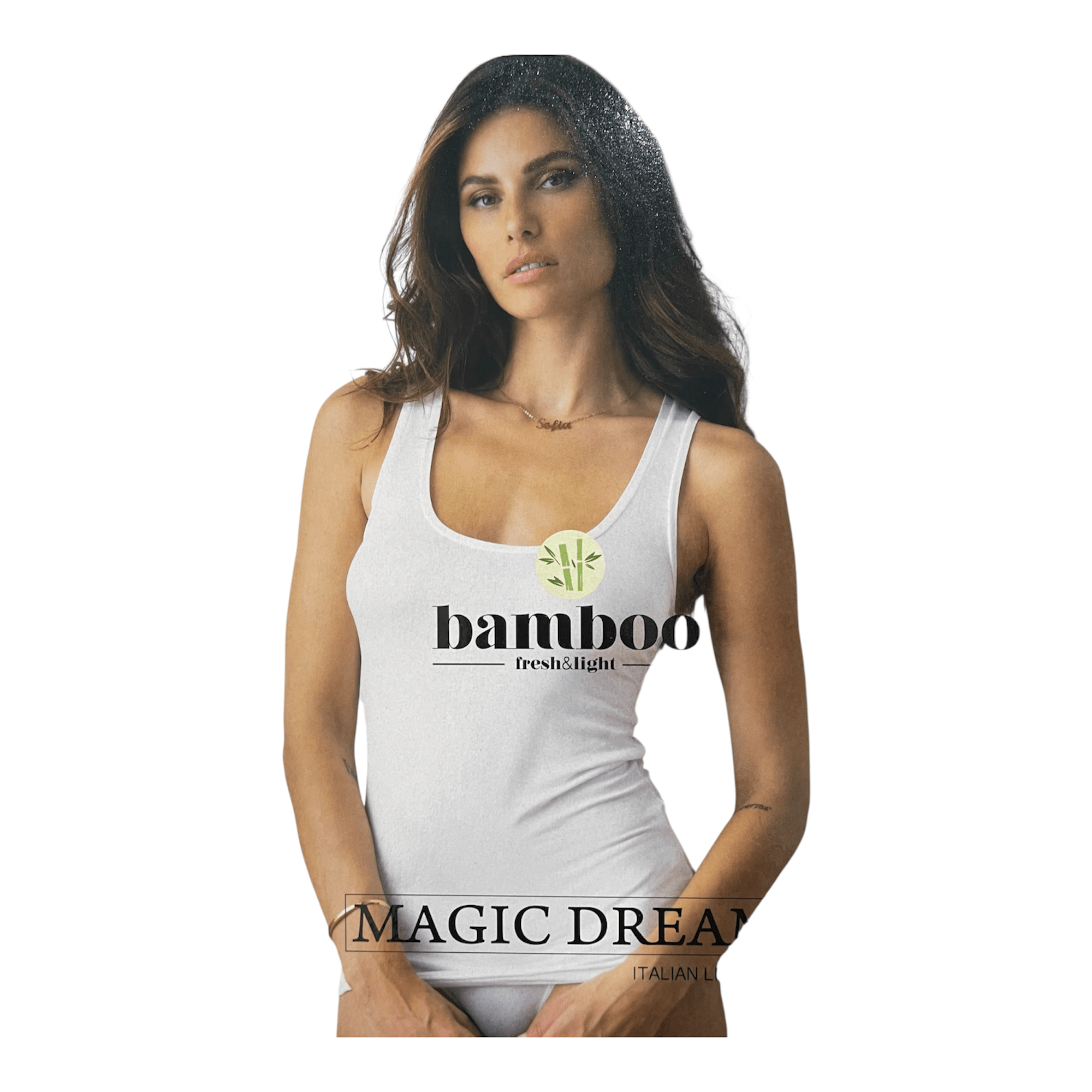 Canotta Donna Spalla Larga in Cotone Bamboo Magic Dream Art.RUBINO - Boutique dell'Intimo e del Neonato