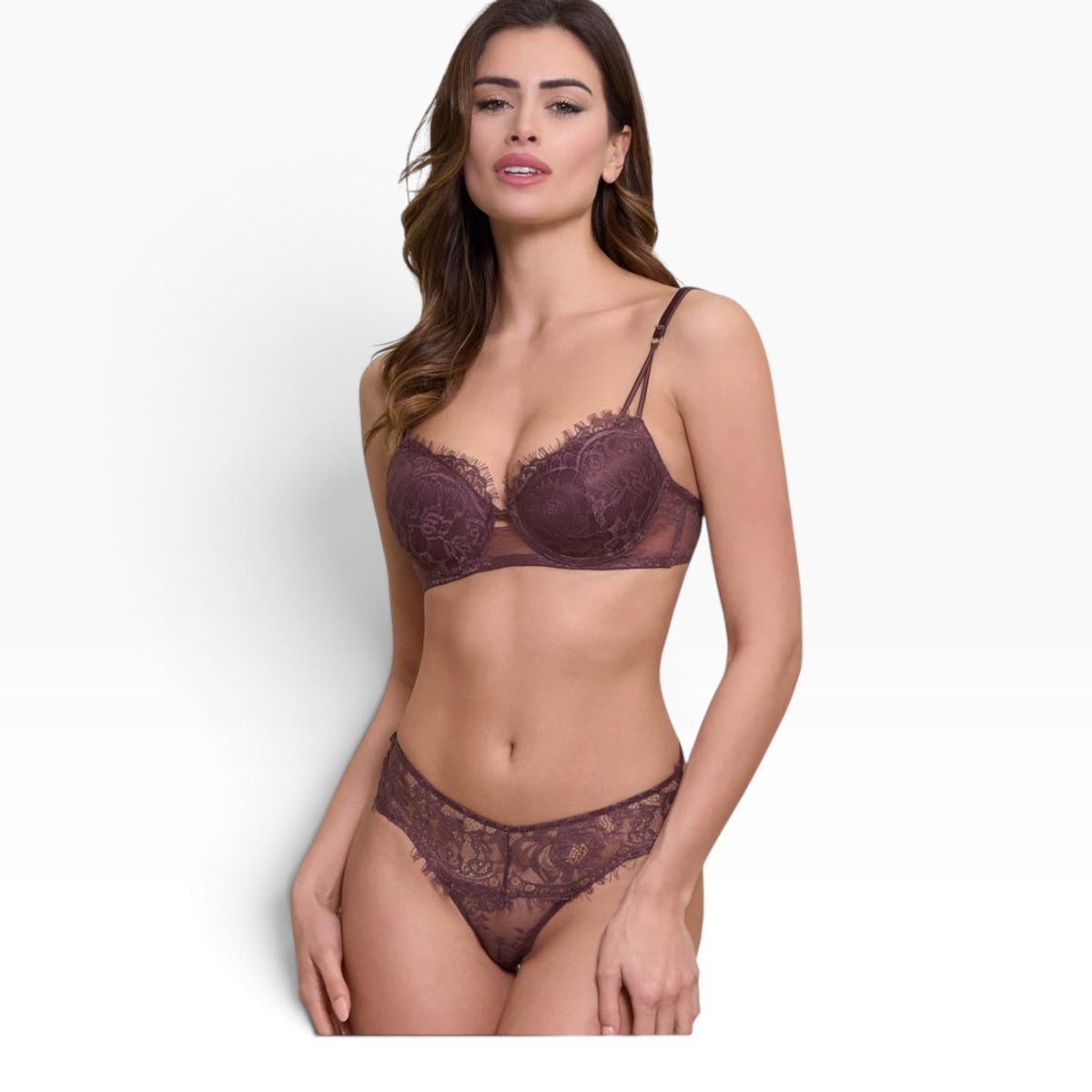 Completo Balconcino Coppa C Secret Noir e Pizzo + Brasiliana Love and Bra Art.112698 - Boutique dell'Intimo e del Neonato