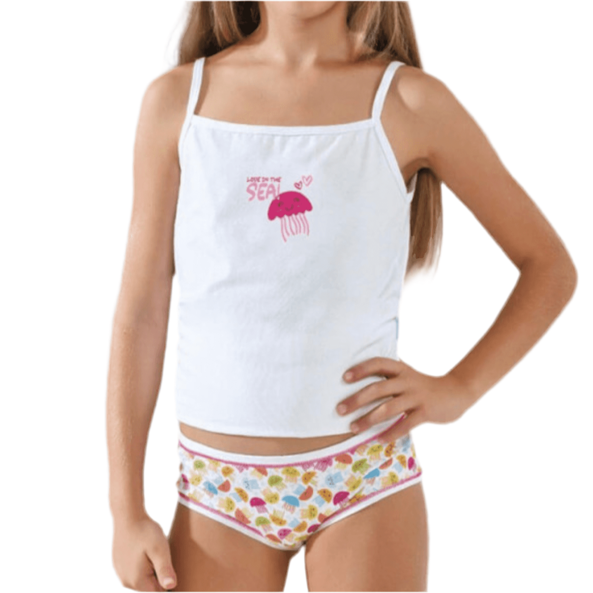 COMPLETO BIMBA CANOTTA SPALLA STRETTA+SLIP JADEA ART.465 - Boutique dell'Intimo e del Neonato