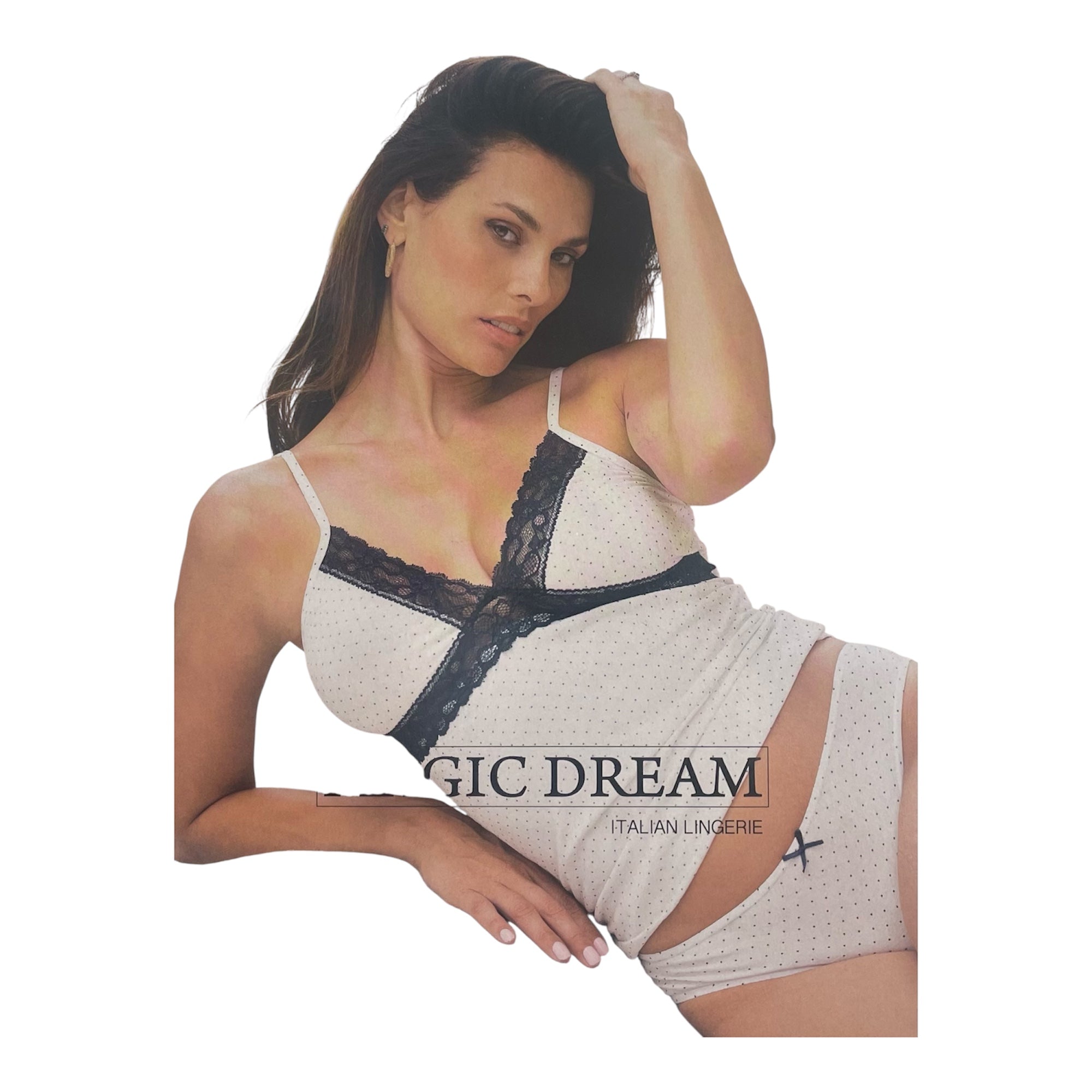 Completo Donna Canotta Spalla Stretta e Brasiliana Bamboo e Pizzo Magic Dream Art.8910 - Boutique dell'Intimo e del Neonato