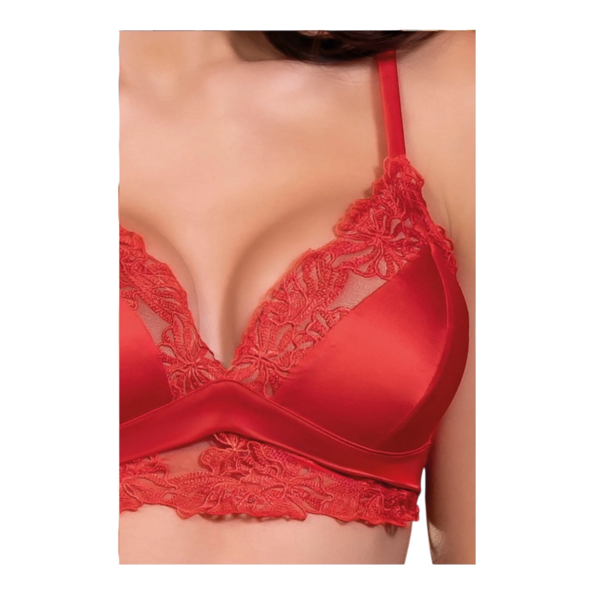 Completo Donna Natalizio Triangolo + Brasiliana in Pizzo Love and Bra Art.98099 - Boutique dell'Intimo e del Neonato