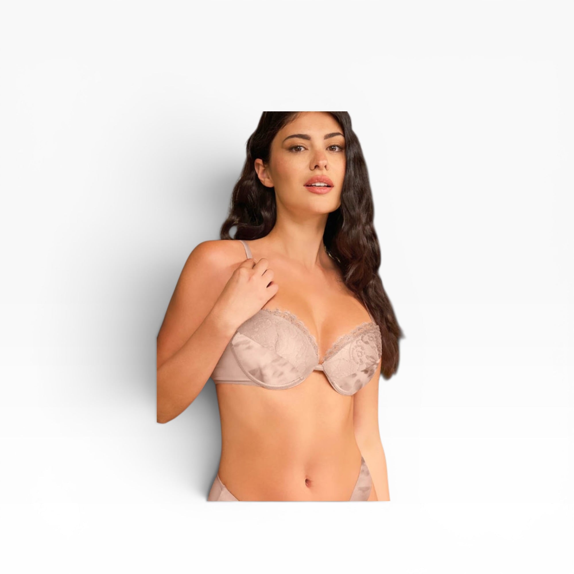 Completo Push - Up e Brasiliana V Satin Macu e Pizzo Love and Bra Art.102797 - Boutique dell'Intimo e del Neonato