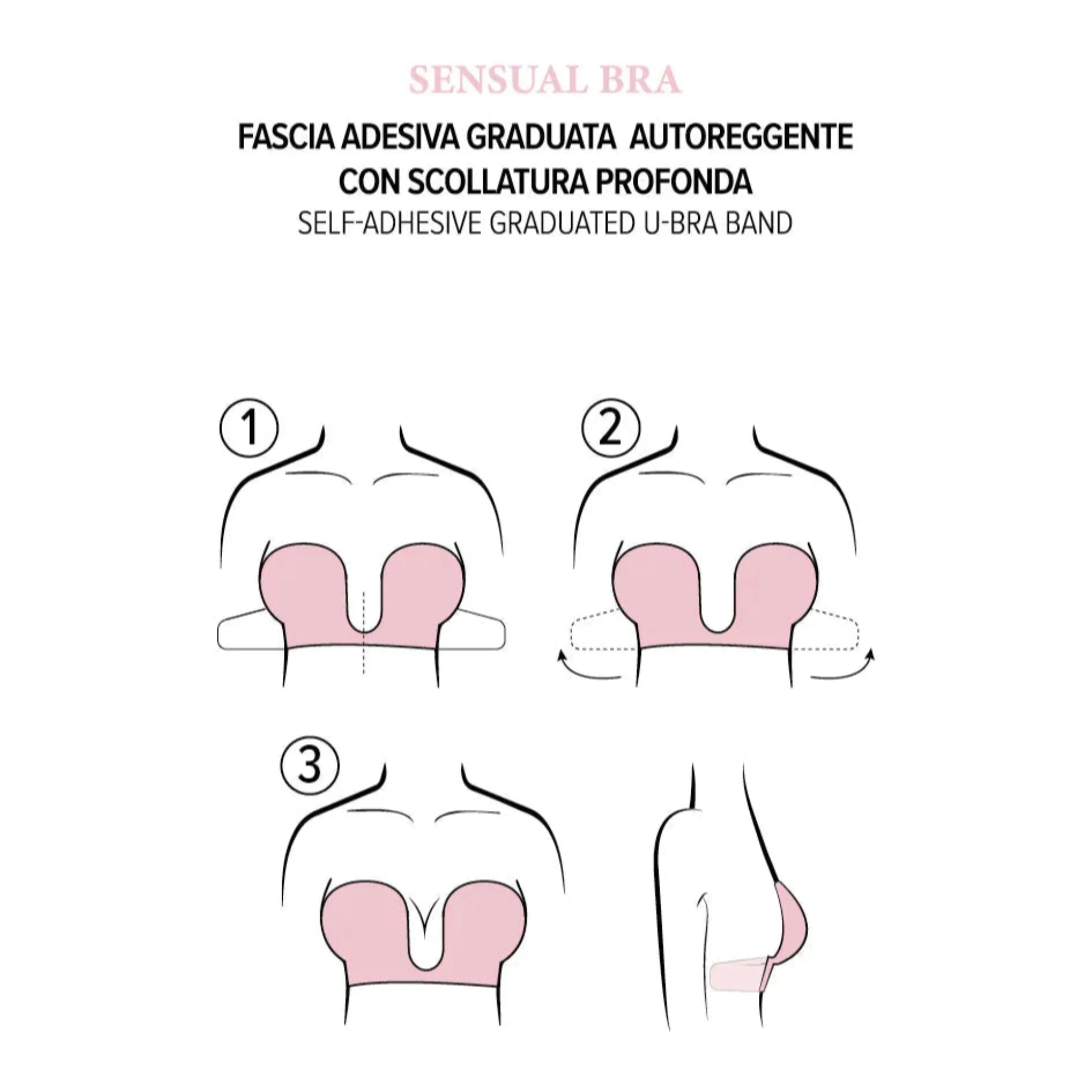Fascia Adesiva graduata autoreggente Scollatura profonda Love and Bra Art.SENSUAL BRA - BOUTIQUE INTIMO E NEONATO
