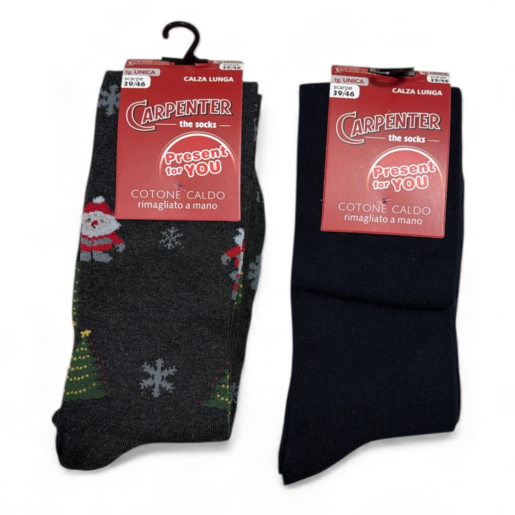 Gift Box Bi - Pack Calza Lunga Uomo Natalizia in Caldo Cotone Carpenter Art.0358 - Boutique dell'Intimo e del Neonato