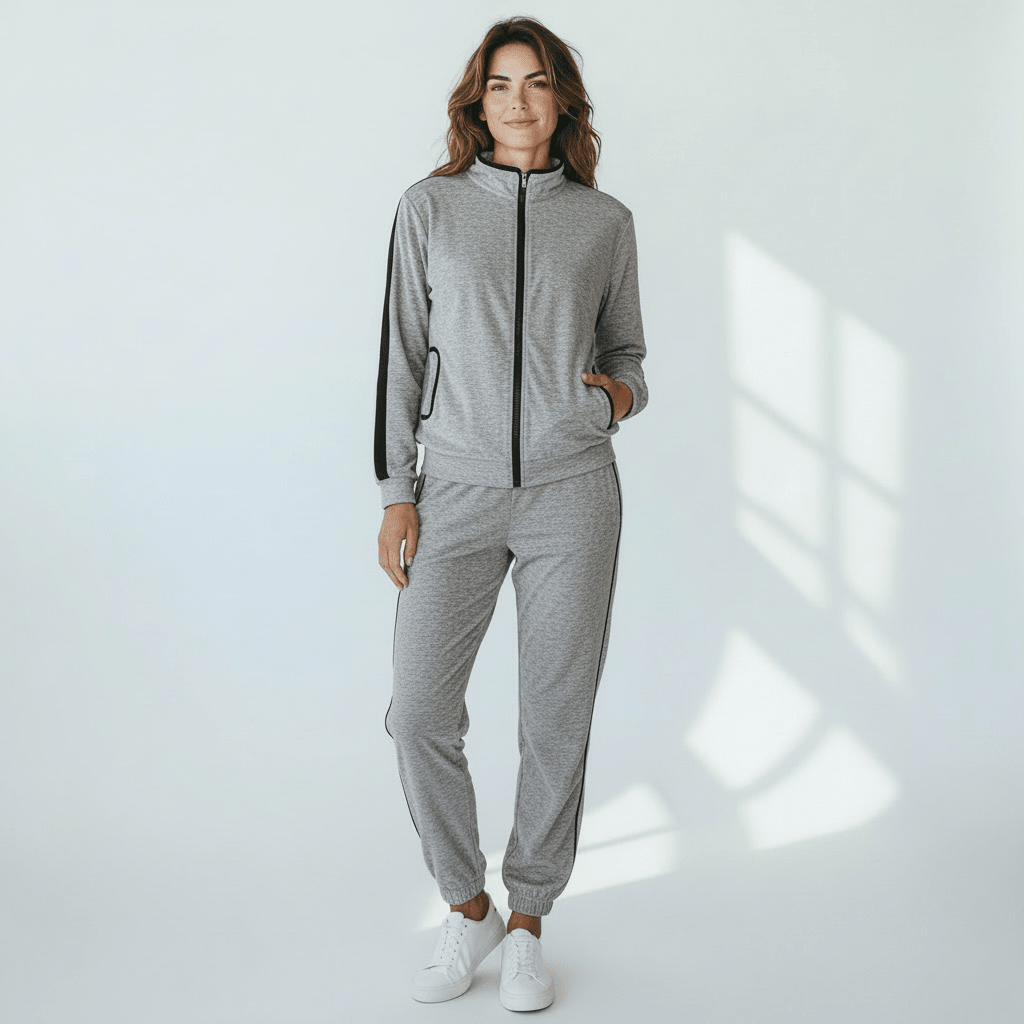 Homesuit Donna in Ciniglia Leggera Full Zip ML + Pantalone Polsini Infiore Art. DIVINA 60.4318 - Boutique dell'Intimo e del Neonato