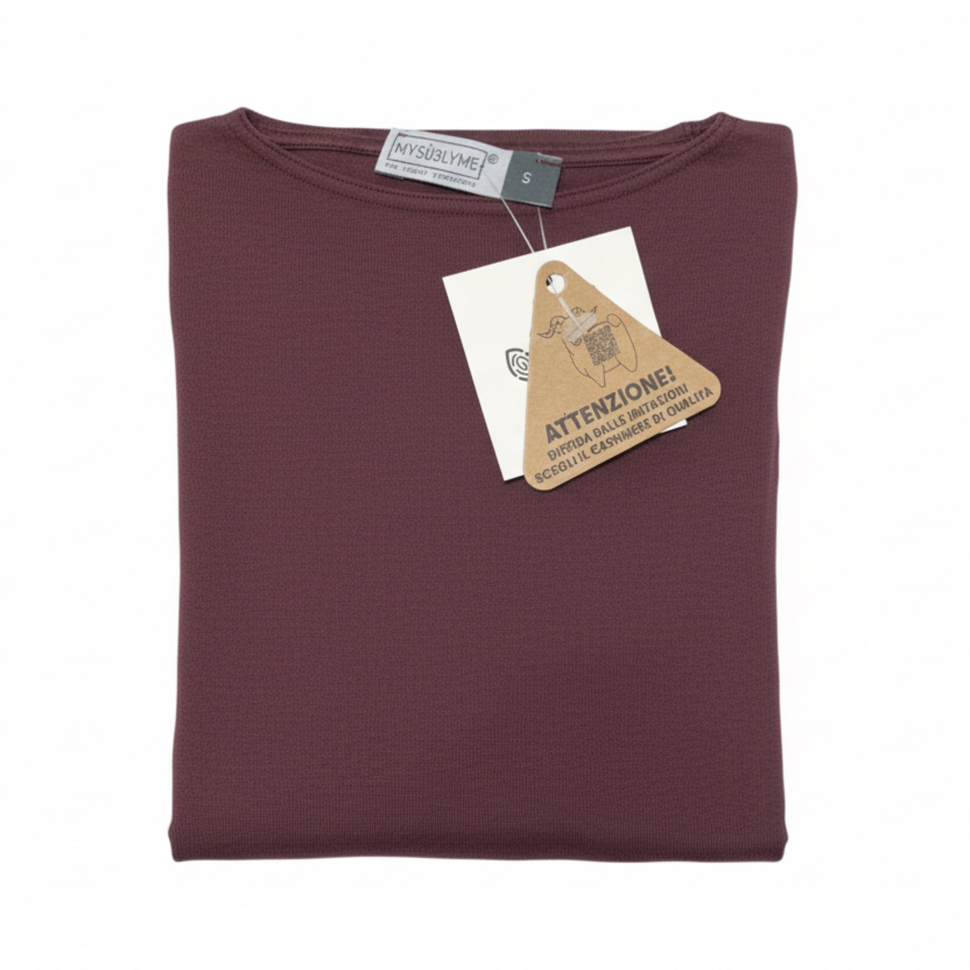 Maglia Donna Manica Lunga Scollo Barca Cotone Modal e Cashemere MySublyme Art.1412 - Boutique dell'Intimo e del Neonato