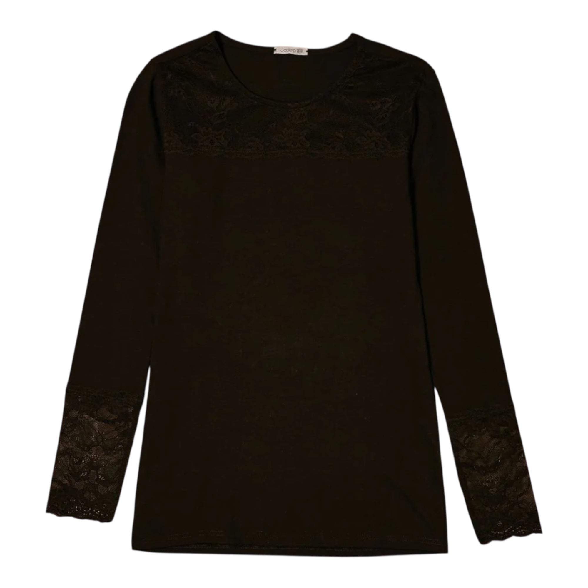 Maglia Donna Manica Lunga Sottogiacca in Cotone Modal e Pizzo Jadea Art.4871 - Boutique dell'Intimo e del Neonato