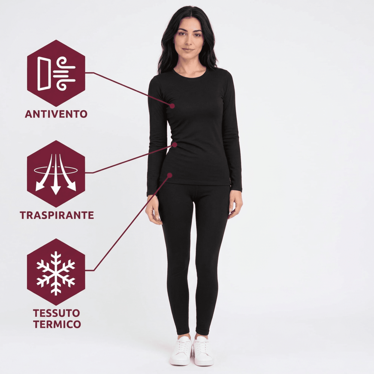 Maglia Donna Manica Lunga Termica Girocollo Mansuè Art.CORTINA - Boutique dell'Intimo e del Neonato