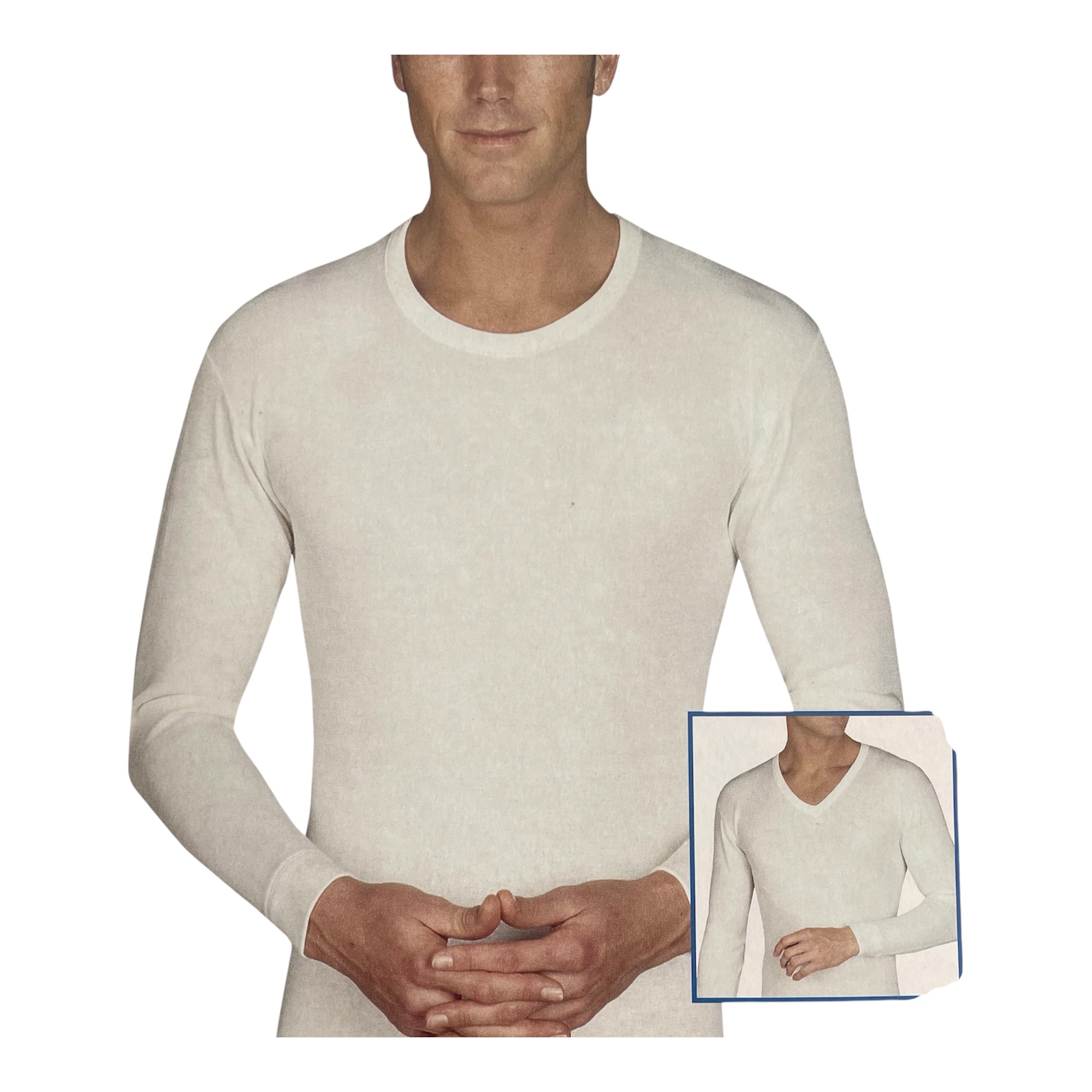 Maglia Uomo Manica Lunga Girocollo in Caldo Cotone Gieffeti Art.42016 - Boutique dell'Intimo e del Neonato