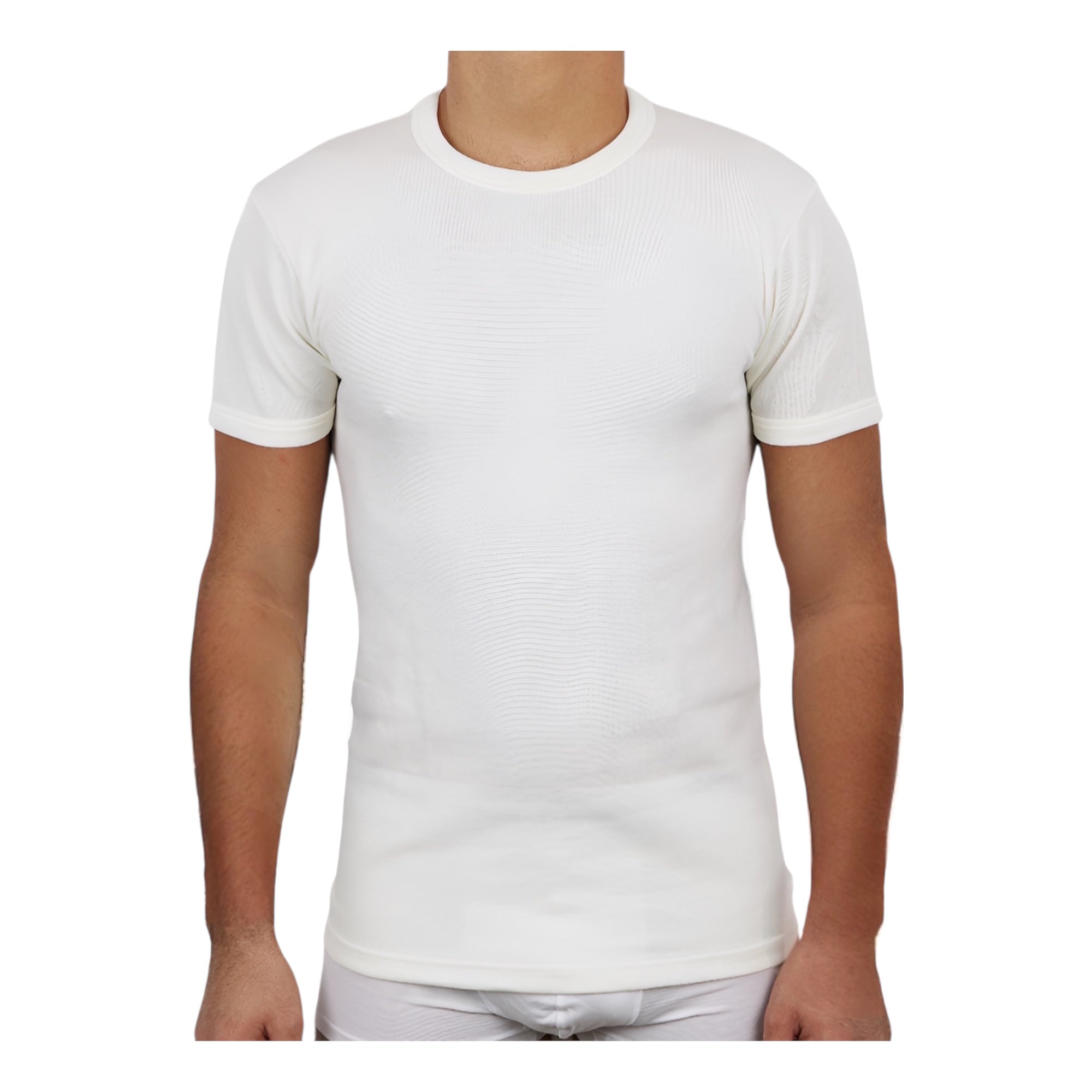 Maglia Uomo Mezza Manica Girocollo in Cotone e Lana Mansuè Art.50025 - Boutique dell'Intimo e del Neonato