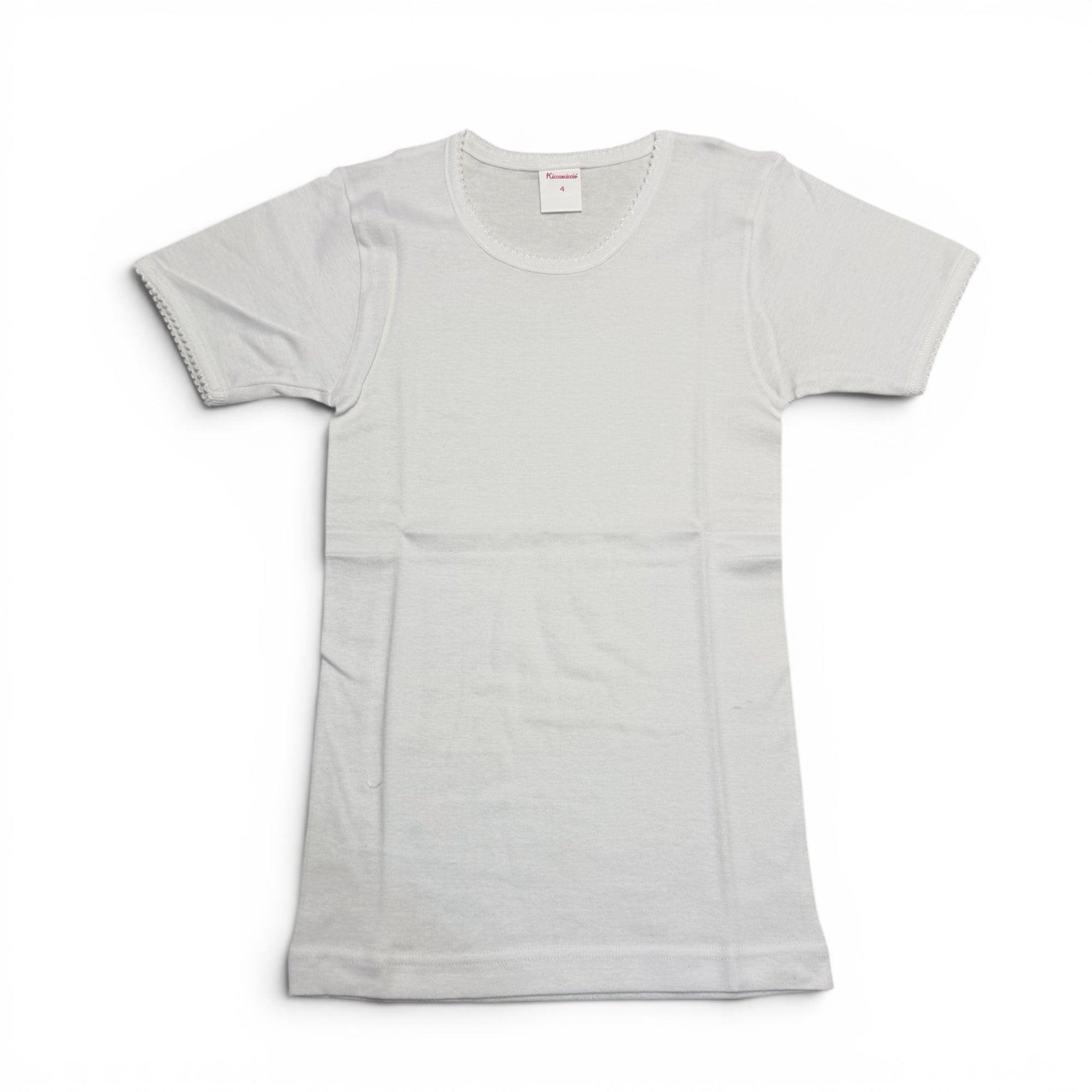 Mezza Manica Bimba in Cotone Bordo Raso Kikkaeciccio Art.E1989 - Boutique dell'Intimo e del Neonato