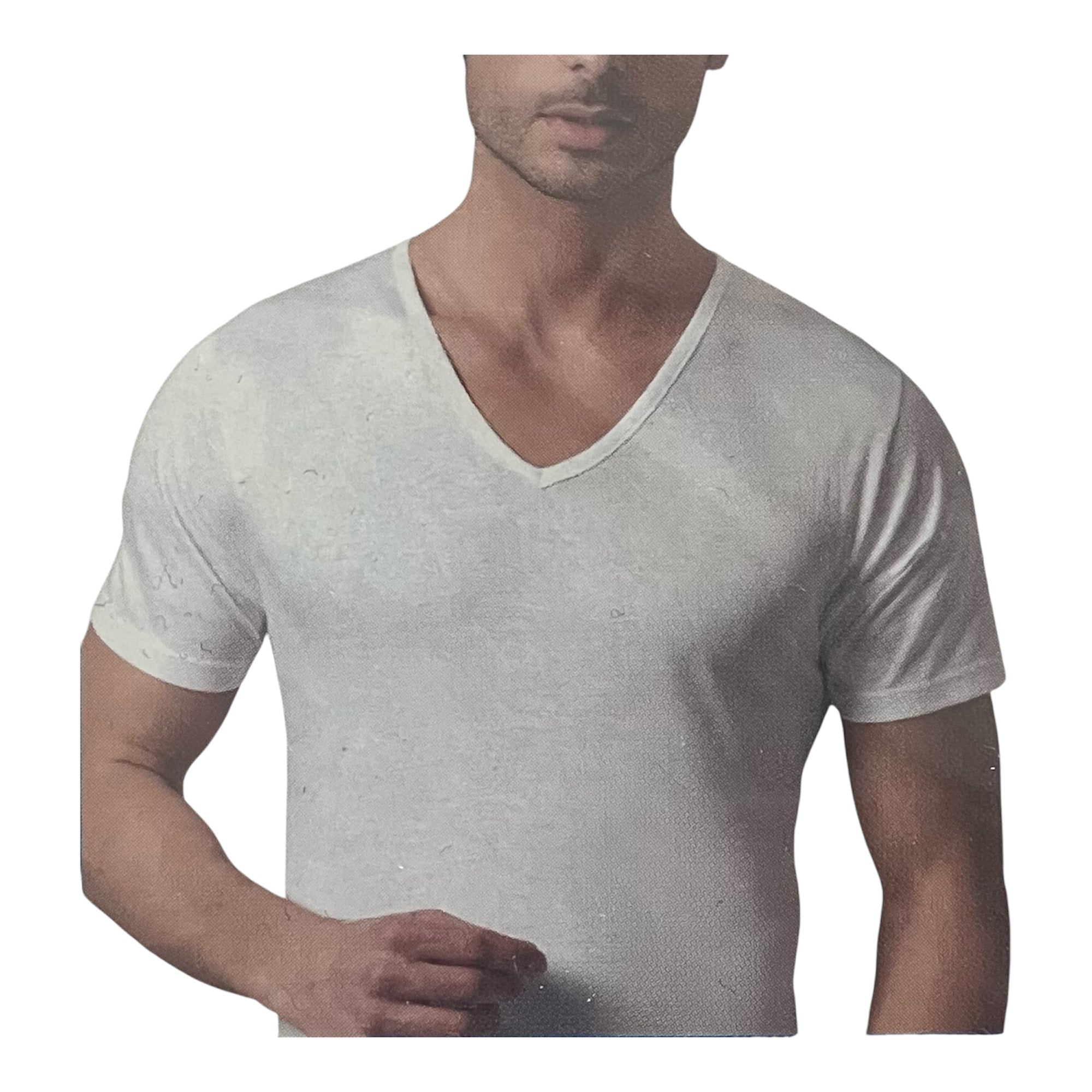 Mezza Manica Uomo in Cotone Interlock Scollo V Angels 21 Art.4217 - Boutique dell'Intimo e del Neonato