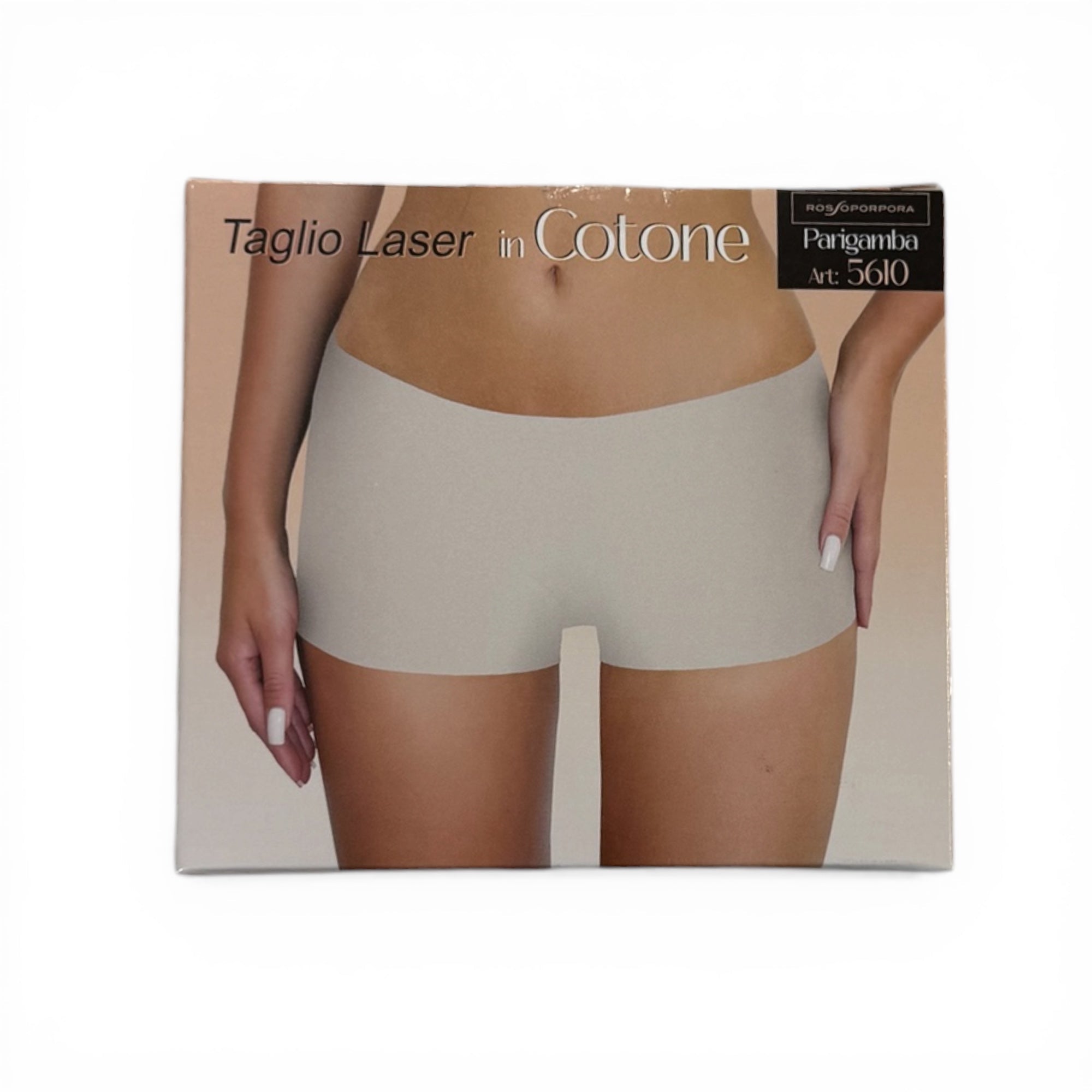 Parigamba Donna in Cotone Vita Alta Taglio Laser Rossoporpora Art.5610 - Boutique dell'Intimo e del Neonato