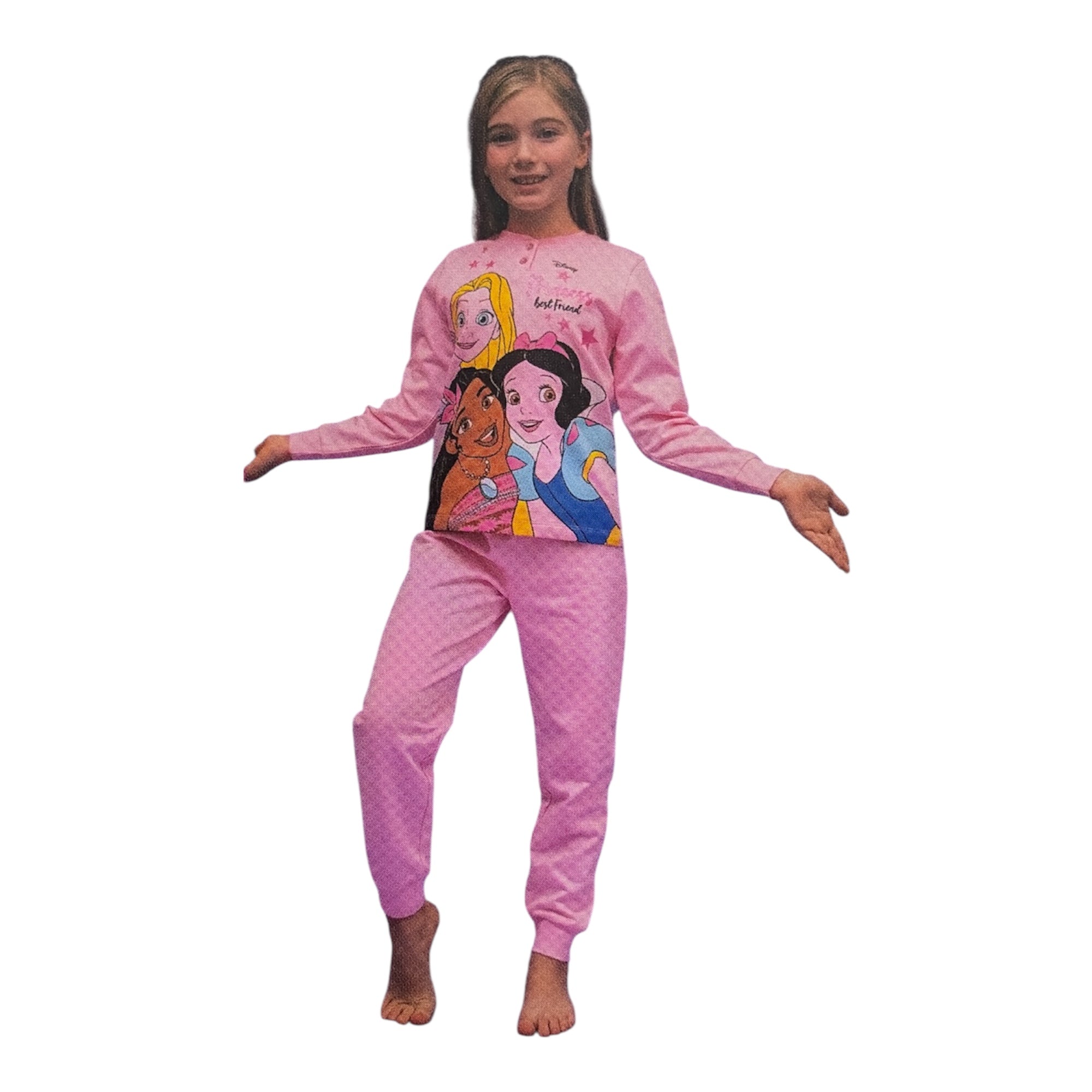 Pigiama Bimba Lungo in Cotone Felpato Serafino Sabor PRINCIPESSE Art.DY50A8307 - Boutique dell'Intimo e del Neonato