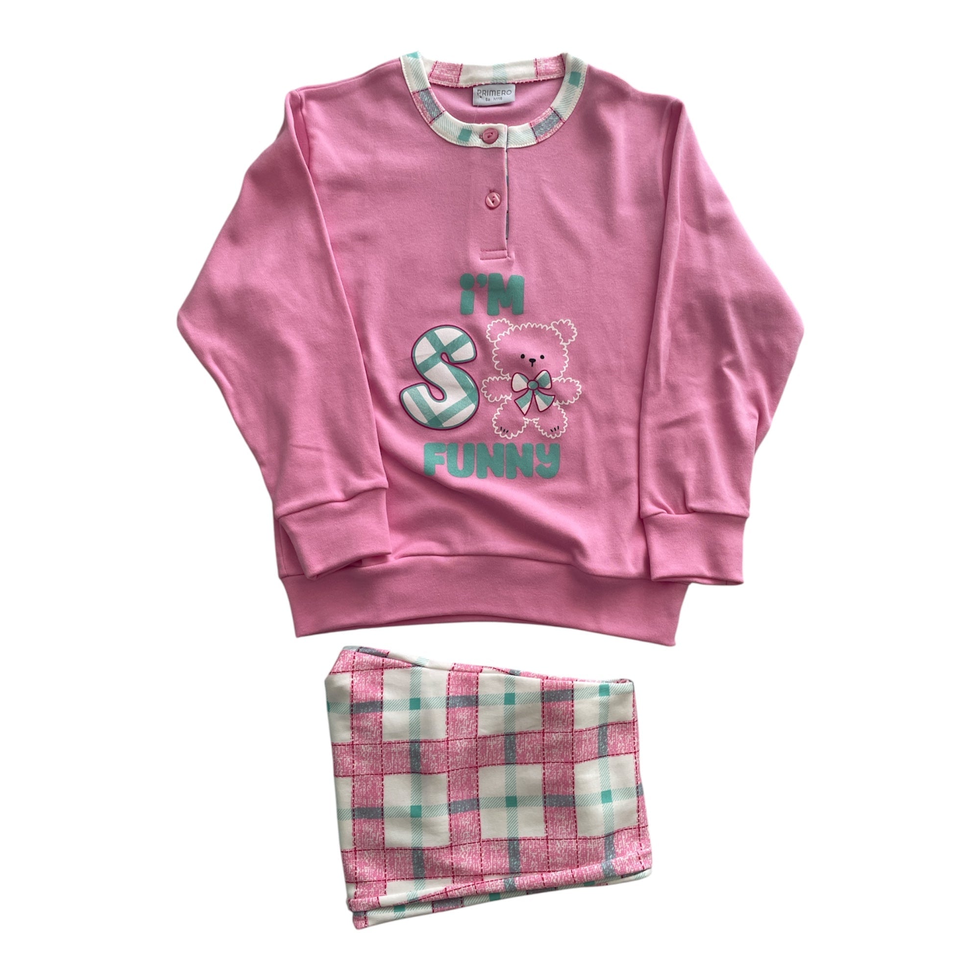 Pigiama Bimba Lungo in Cotone Interlock Serafino Primero Art.I14380 - Boutique dell'Intimo e del Neonato